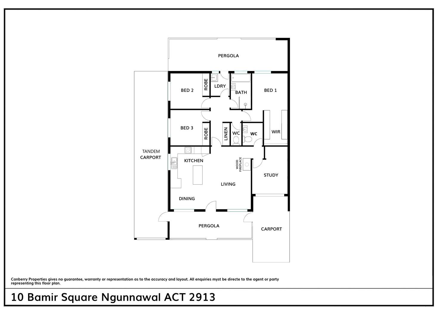 Floorplan of Homely townhouse listing, 10 Bamir Square, Ngunnawal ACT 2913