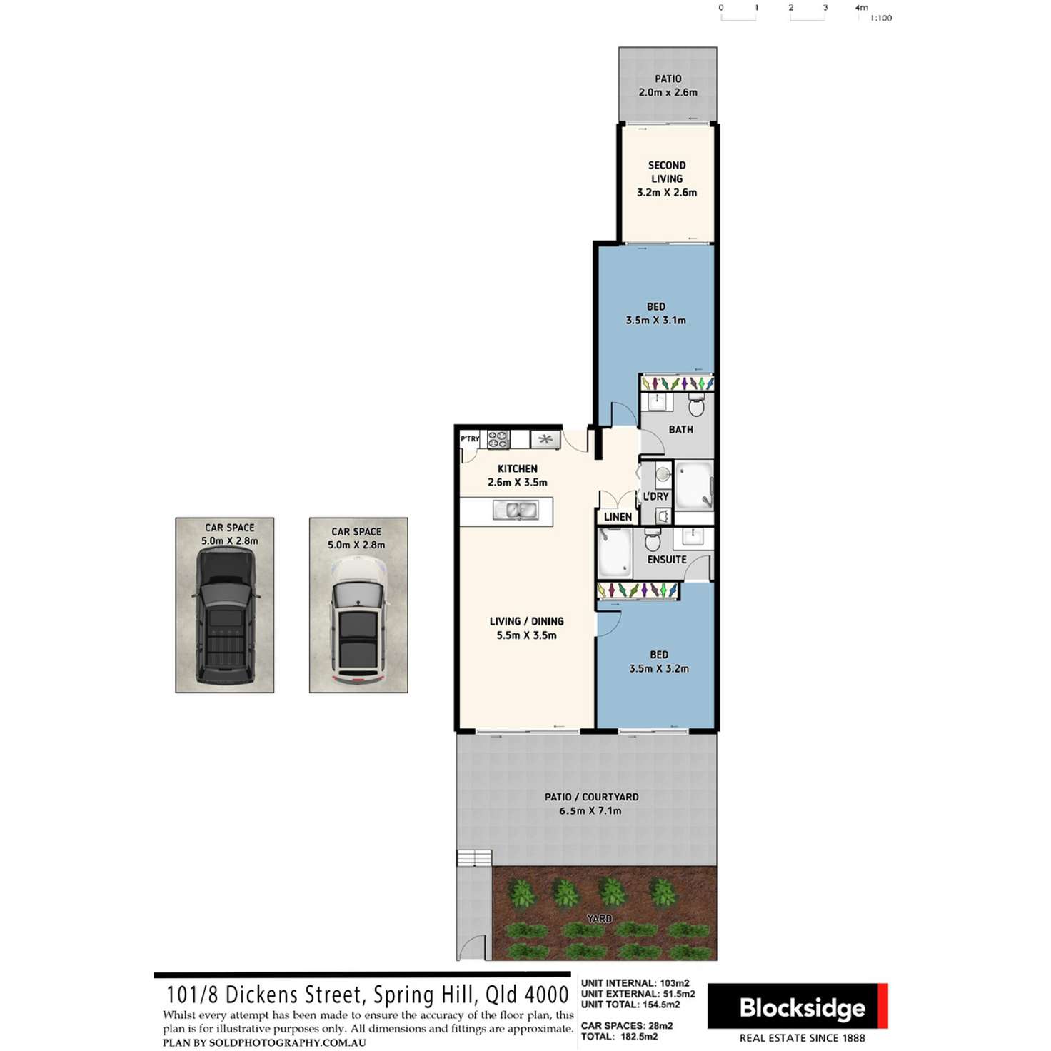 Floorplan of Homely apartment listing, 101/8 Dickens Street, Spring Hill QLD 4000