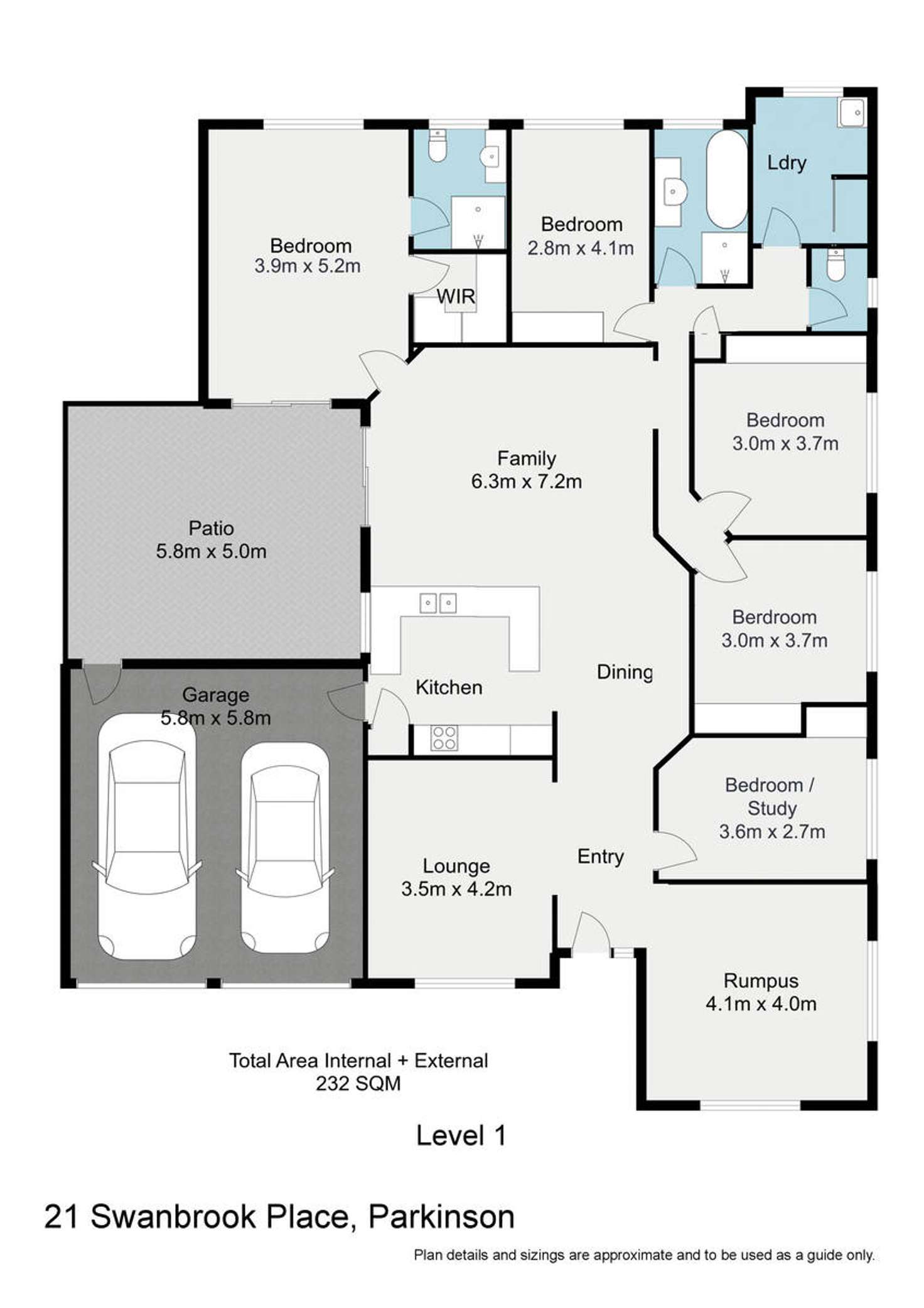 Floorplan of Homely house listing, 21 Swanbrook Place, Parkinson QLD 4115
