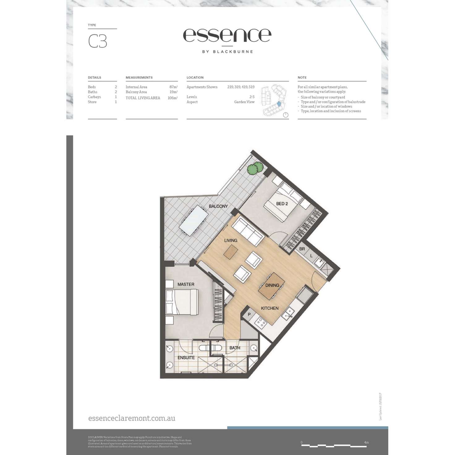 Floorplan of Homely apartment listing, 512/5 Shenton Road, Claremont WA 6010