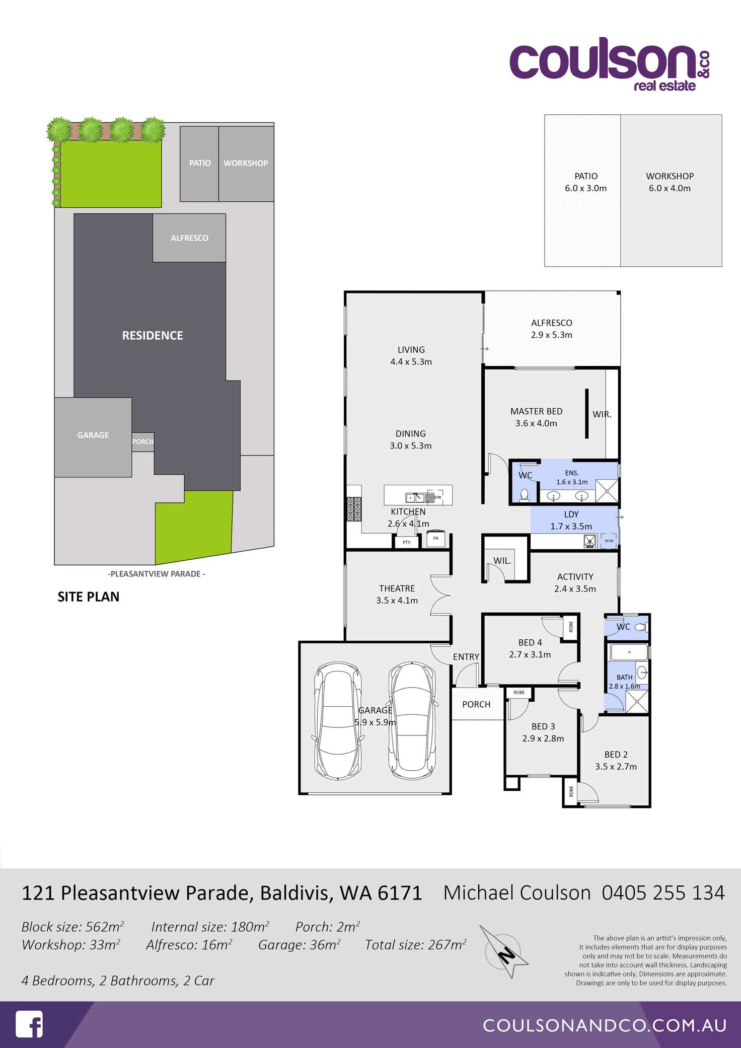 Floorplan of Homely house listing, 121 Pleasantview Parade, Baldivis WA 6171