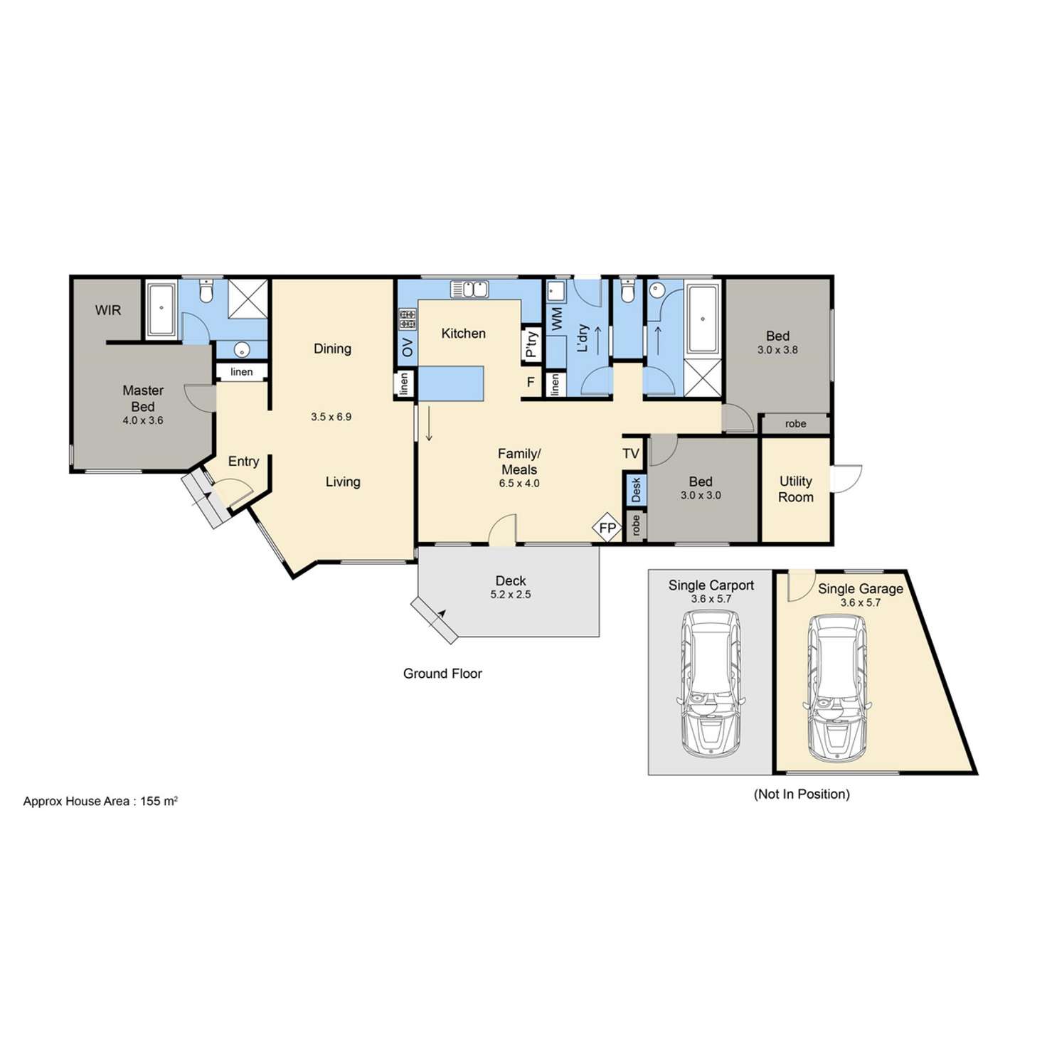 Floorplan of Homely house listing, 56A Flinders Avenue, Rosebud VIC 3939