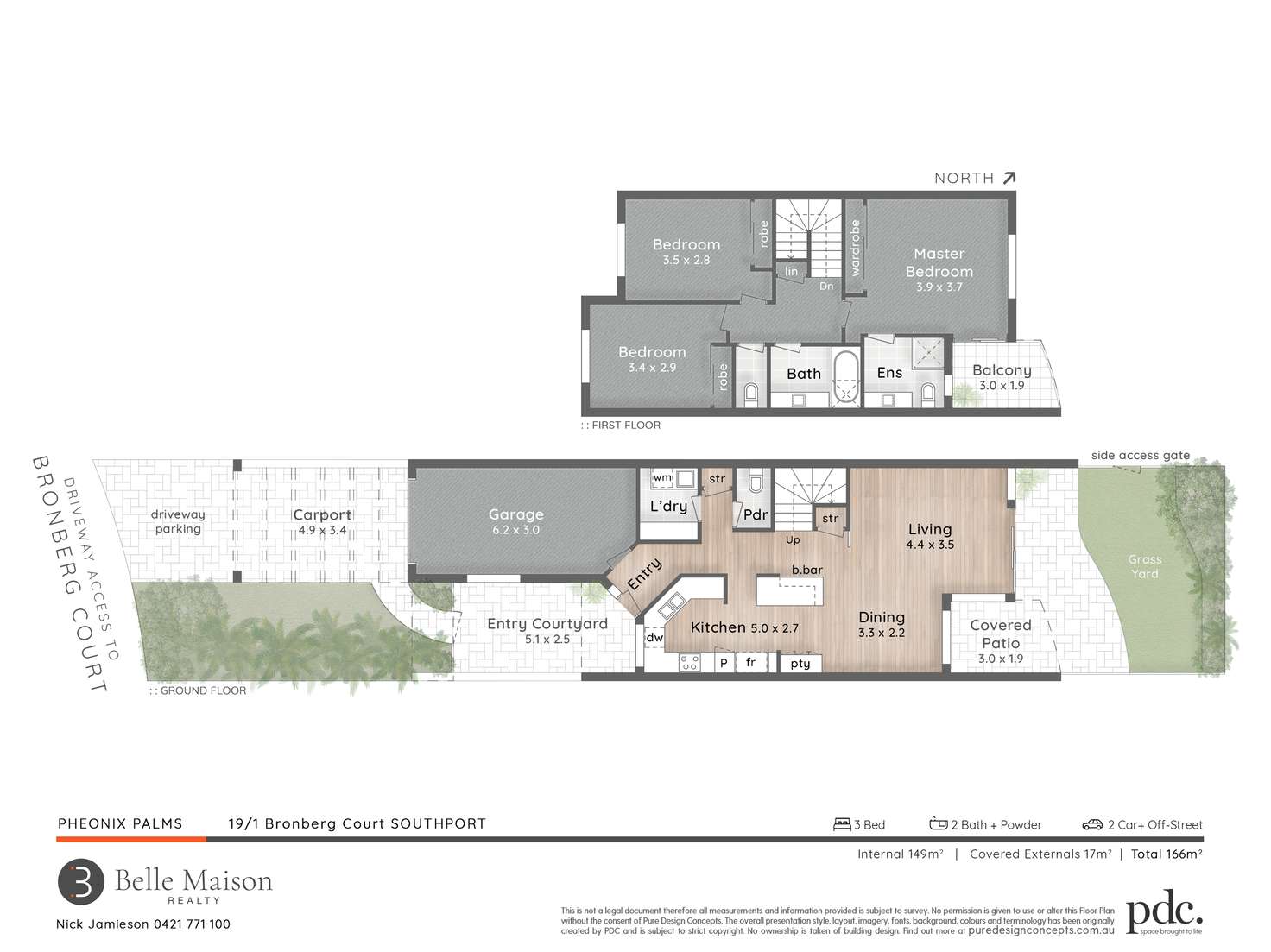 Floorplan of Homely townhouse listing, 19/1 Bronberg Court, Southport QLD 4215