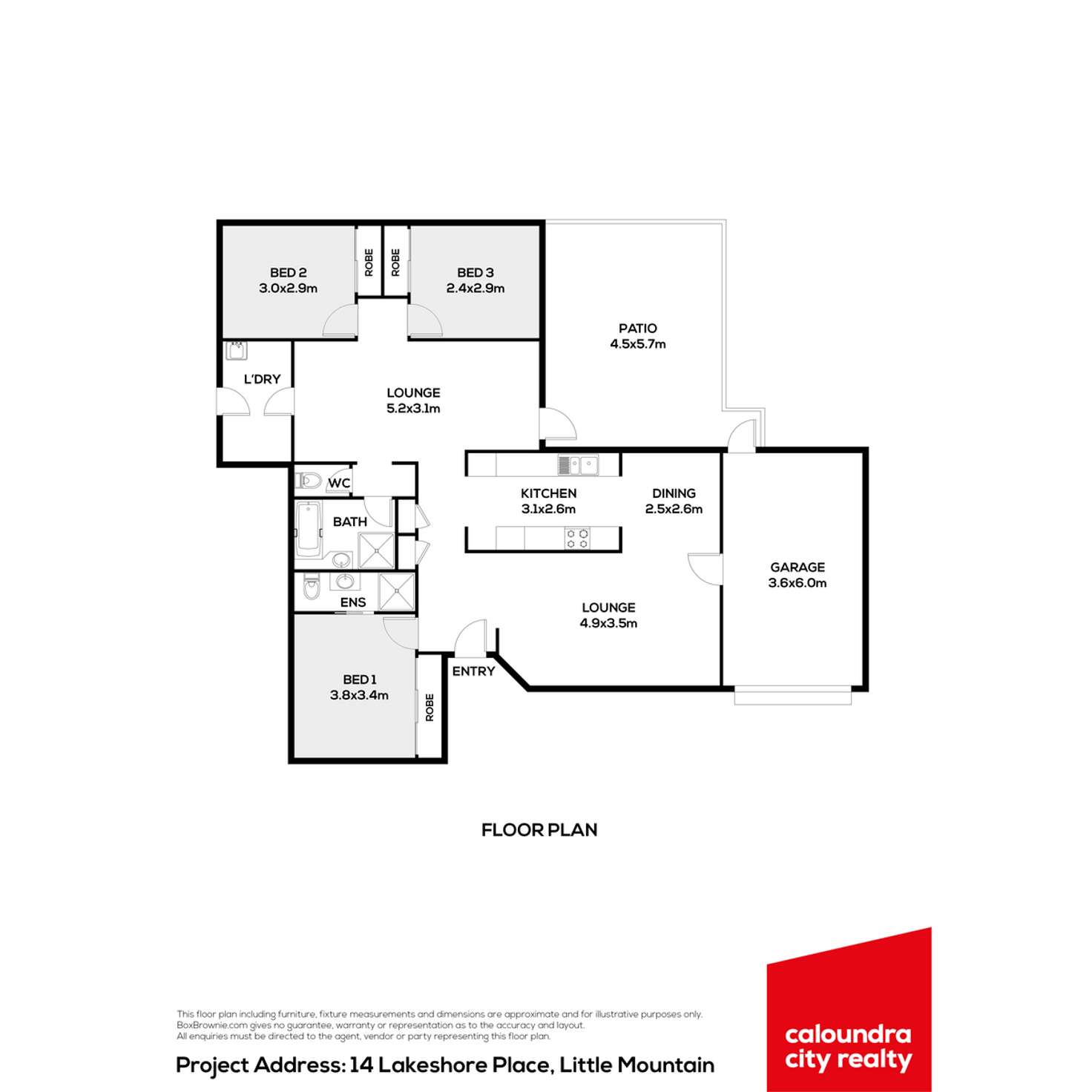 Floorplan of Homely house listing, 14 Lakeshore Place, Little Mountain QLD 4551