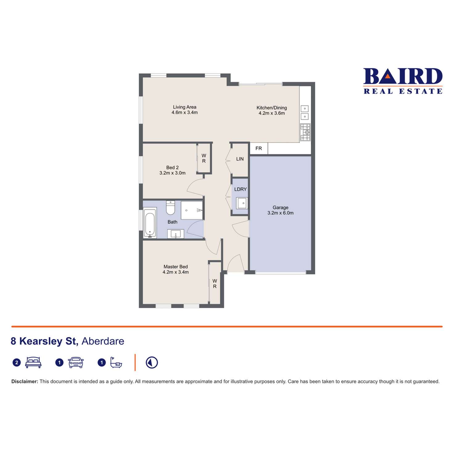 Floorplan of Homely unit listing, 8 Kearsley Street, Aberdare NSW 2325