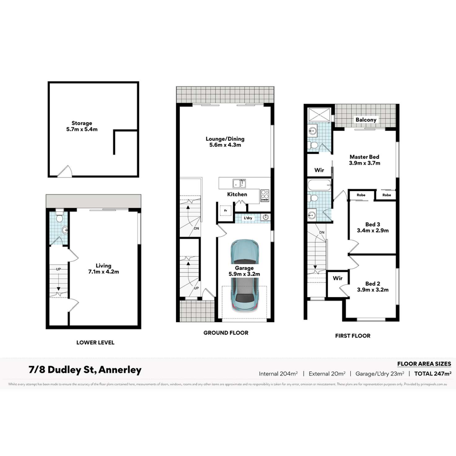 Floorplan of Homely townhouse listing, 7/8 Dudley Street, Annerley QLD 4103
