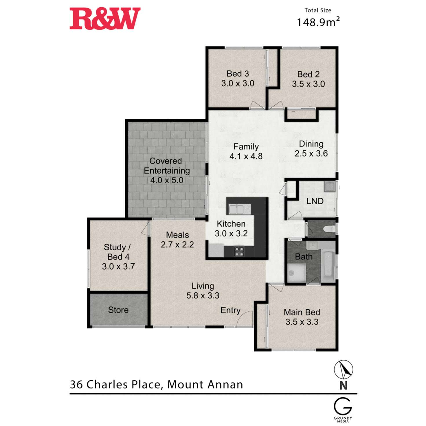 Floorplan of Homely house listing, 36 Charles Place, Mount Annan NSW 2567