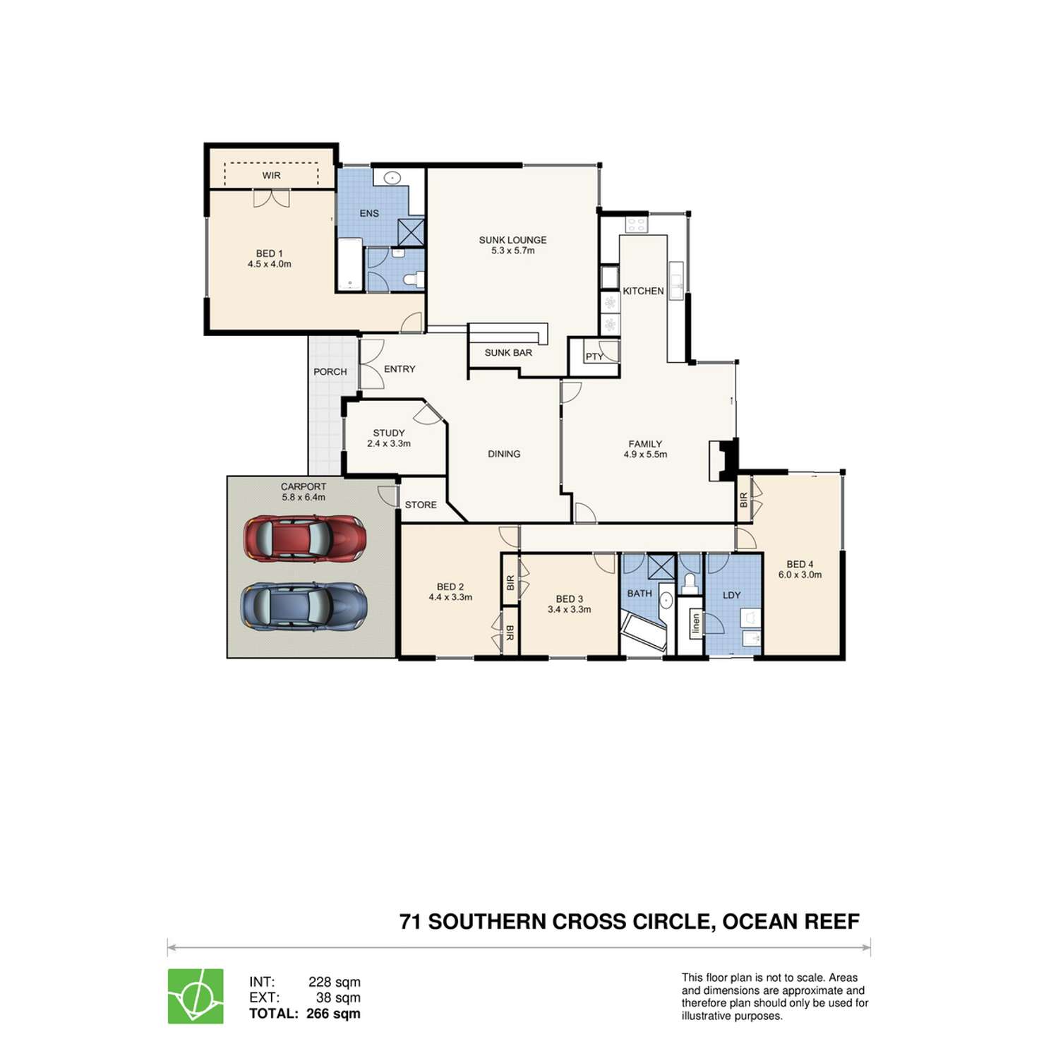 Floorplan of Homely house listing, 71 Southern Cross Circle, Ocean Reef WA 6027