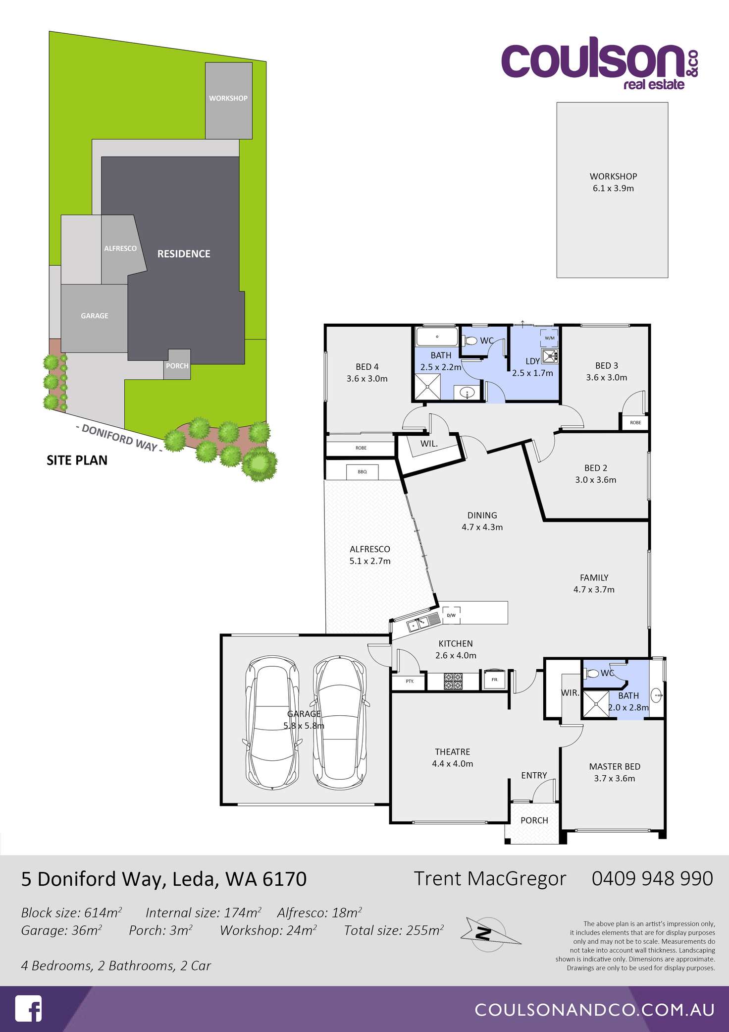 Floorplan of Homely house listing, 5 Doniford Way, Leda WA 6170