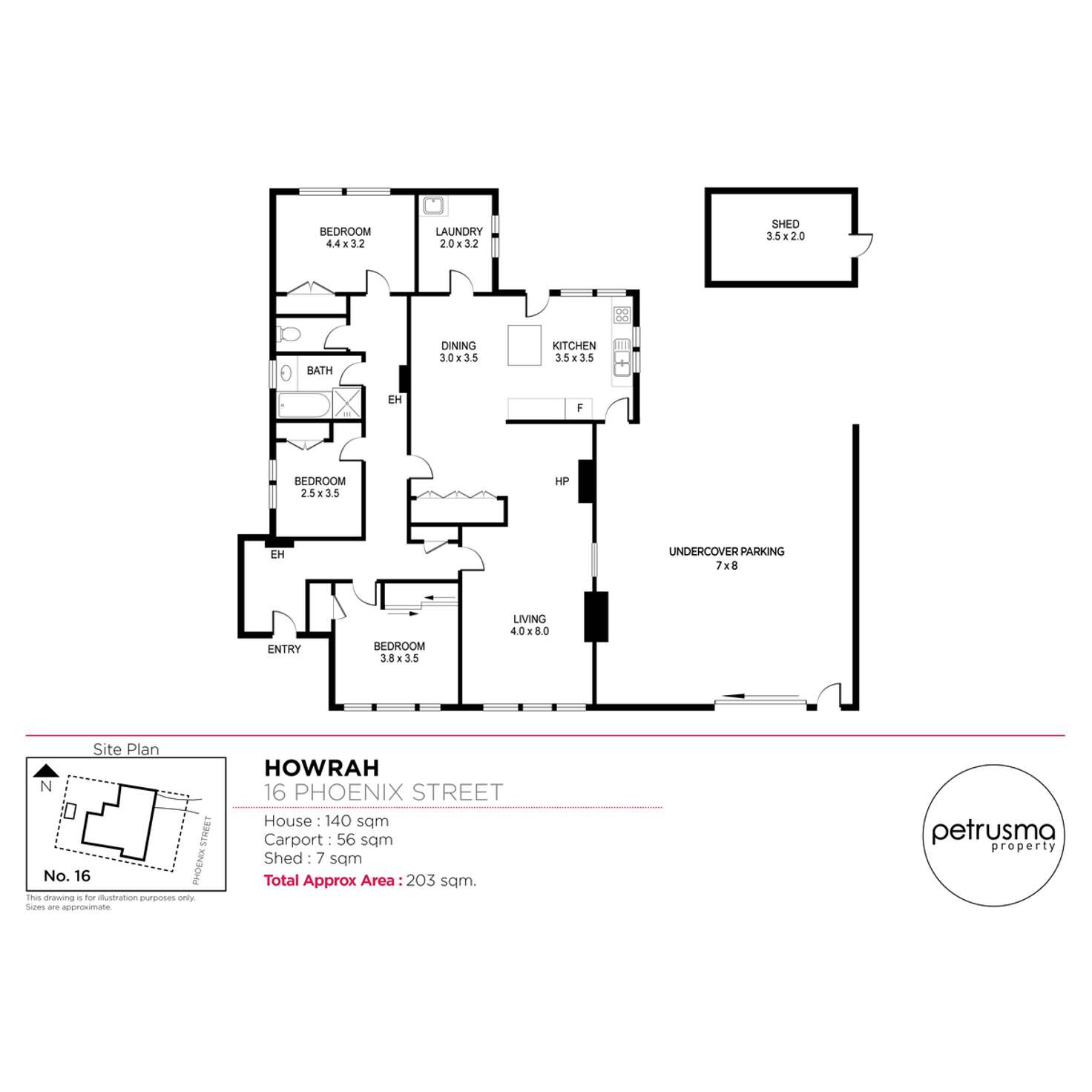 Floorplan of Homely house listing, 16 Phoenix Street, Howrah TAS 7018