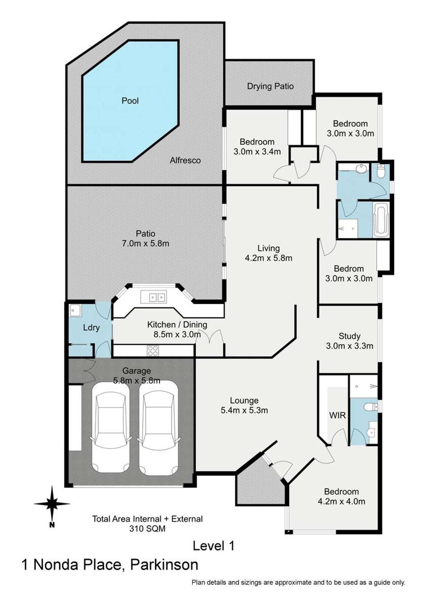 Floorplan of Homely house listing, 1 Nonda Place, Parkinson QLD 4115
