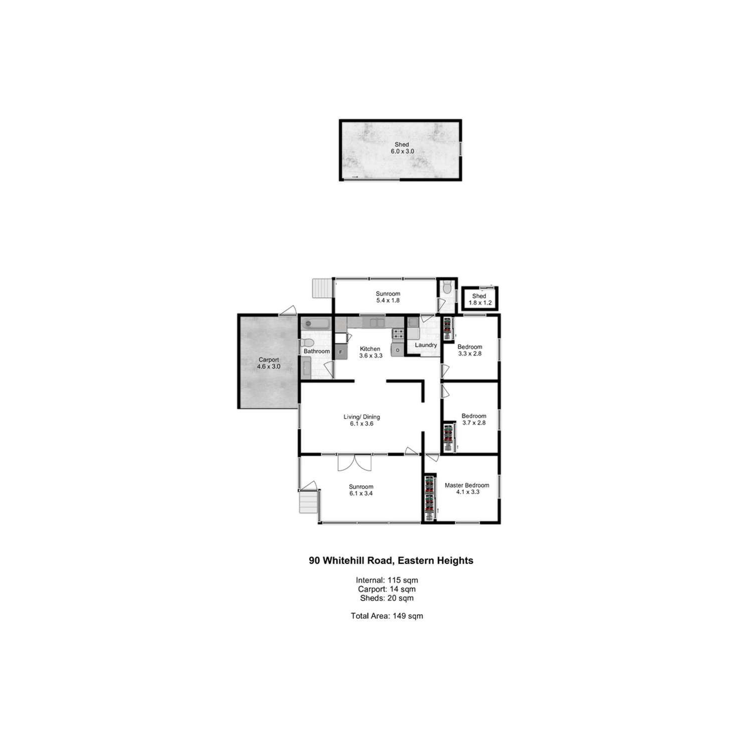 Floorplan of Homely house listing, 90 Whitehill Road, Eastern Heights QLD 4305