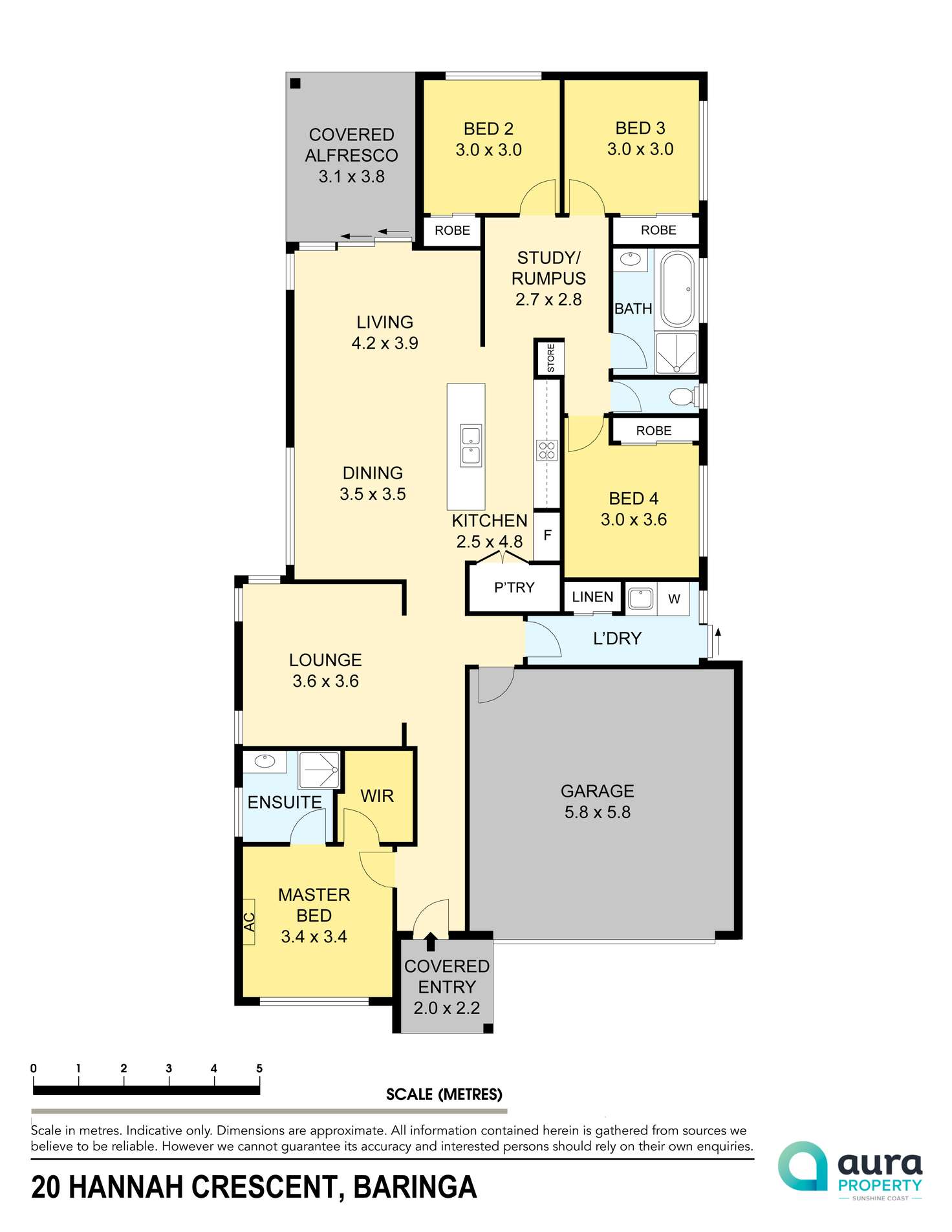 Floorplan of Homely house listing, 20 Hannah Crescent, Baringa QLD 4551