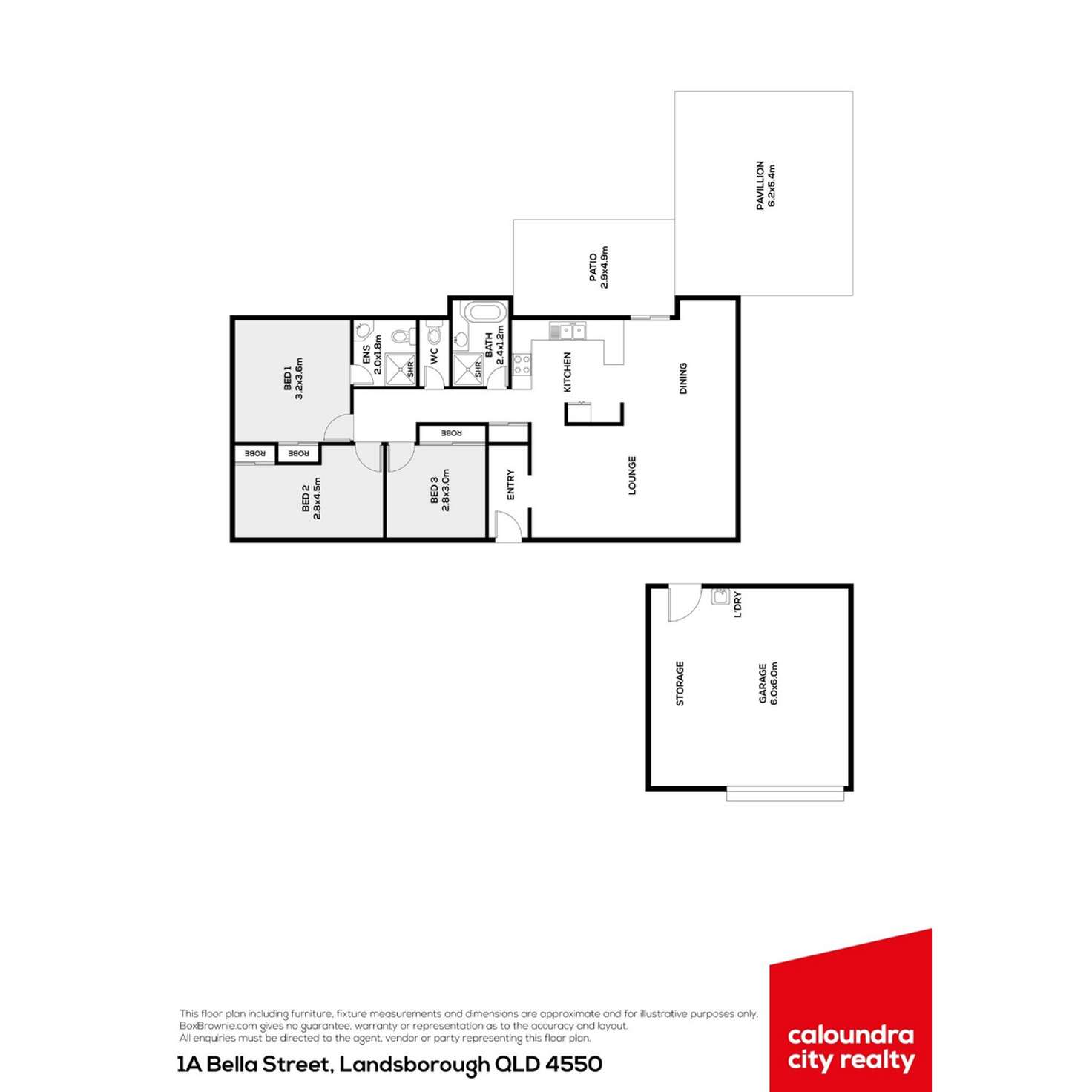 Floorplan of Homely house listing, 1A Bella Street, Landsborough QLD 4550