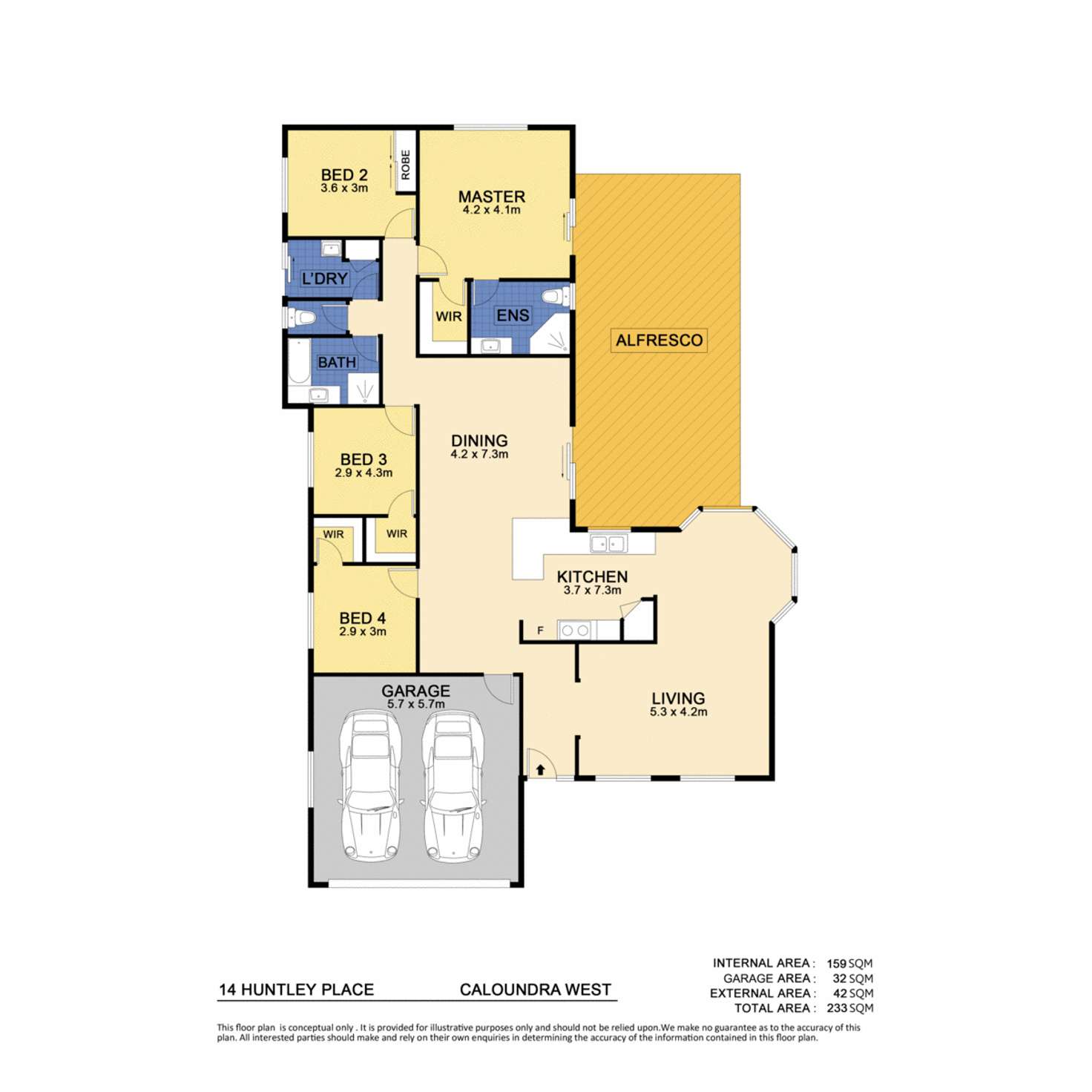 Floorplan of Homely house listing, 14 Huntley Place, Caloundra West QLD 4551