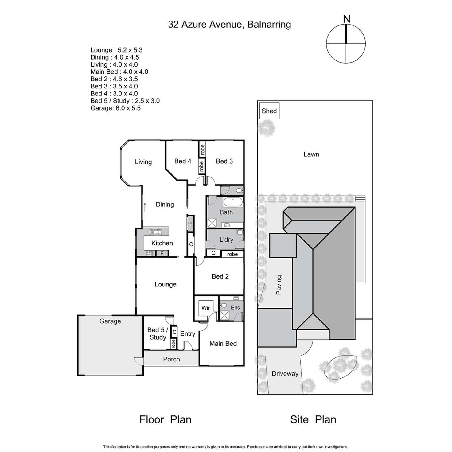 Floorplan of Homely house listing, 32 Azure Avenue, Balnarring VIC 3926
