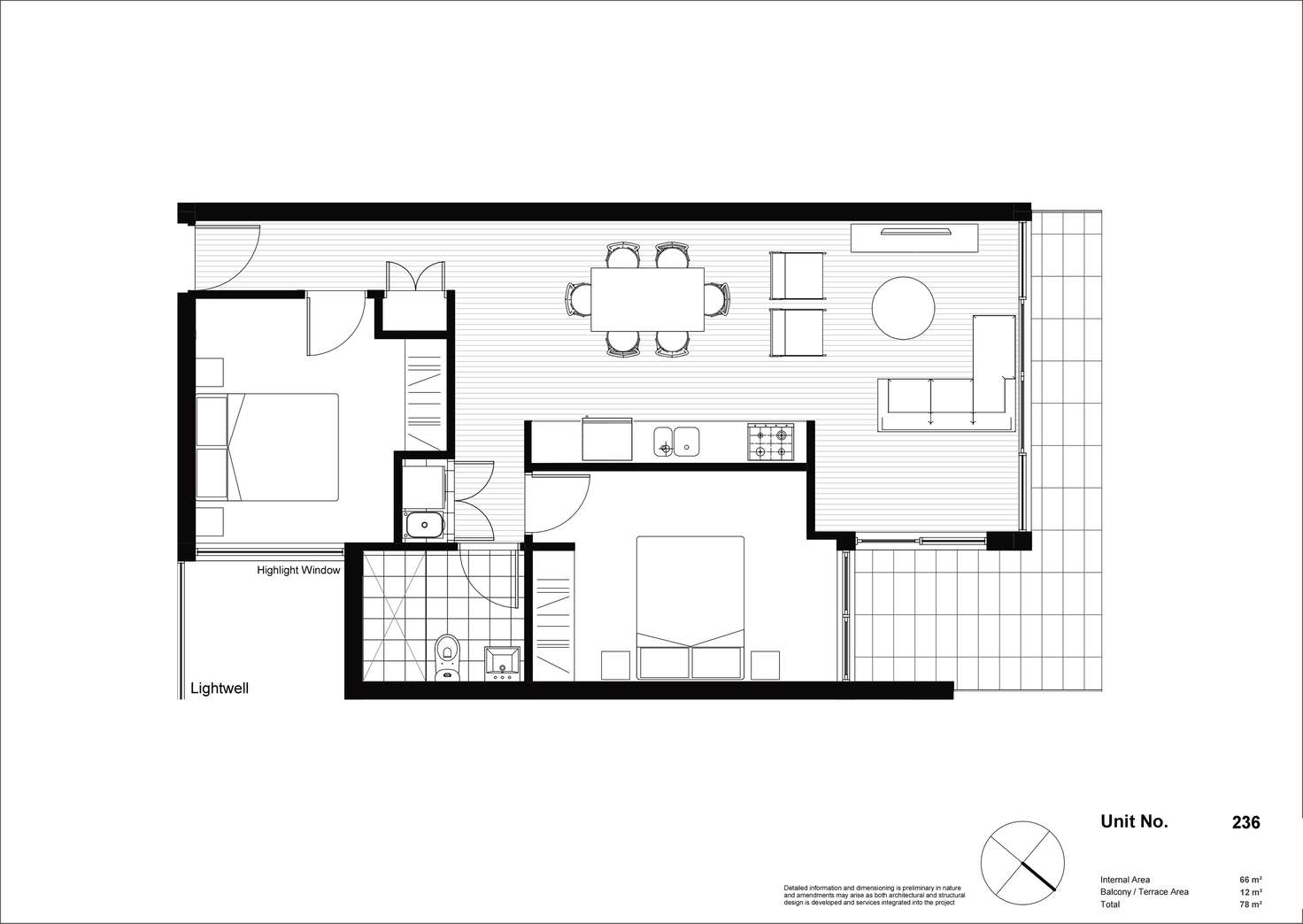 Floorplan of Homely apartment listing, 236/77 Hobsons Road, Kensington VIC 3031