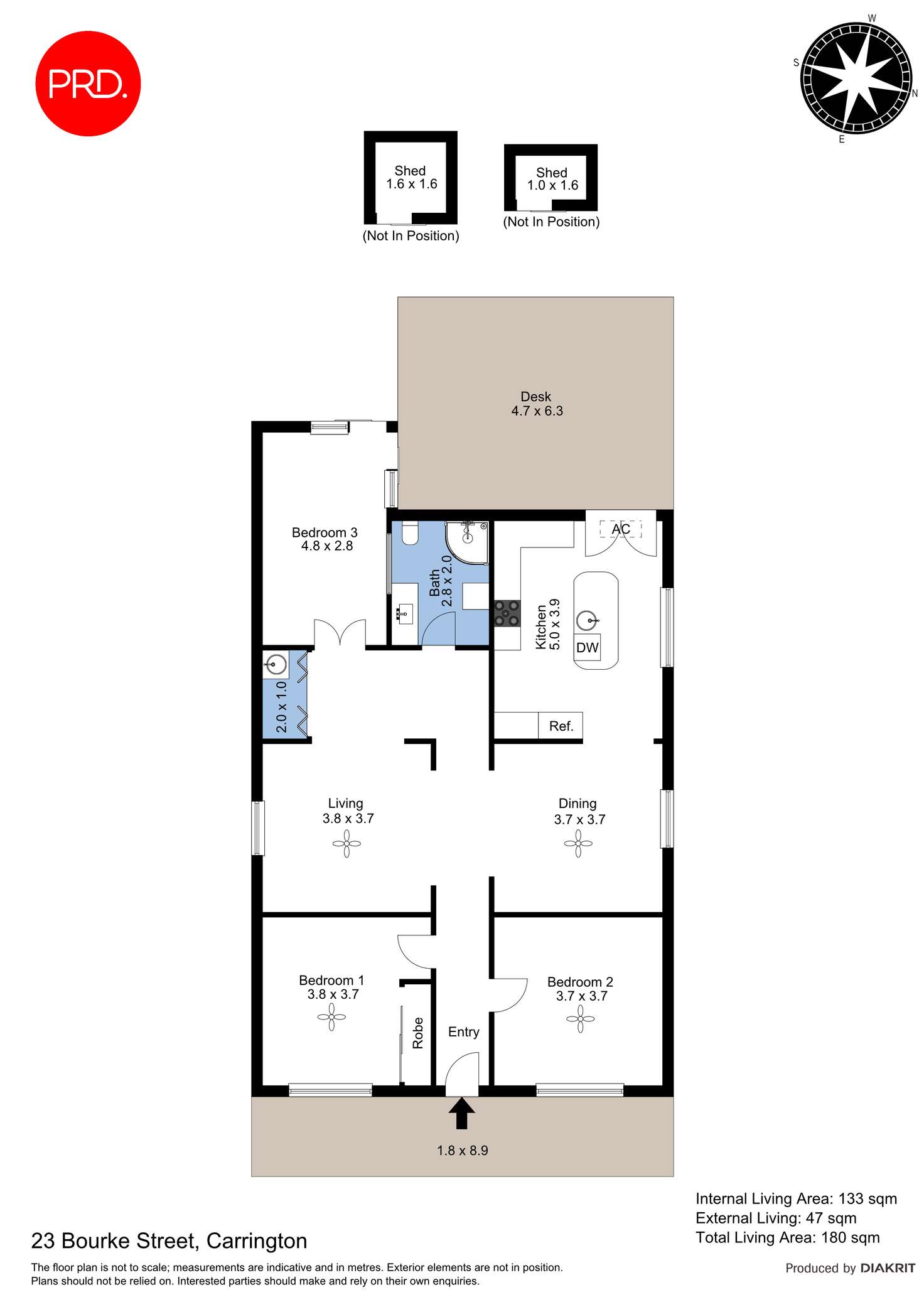 Floorplan of Homely house listing, 23 Bourke Street, Carrington NSW 2294