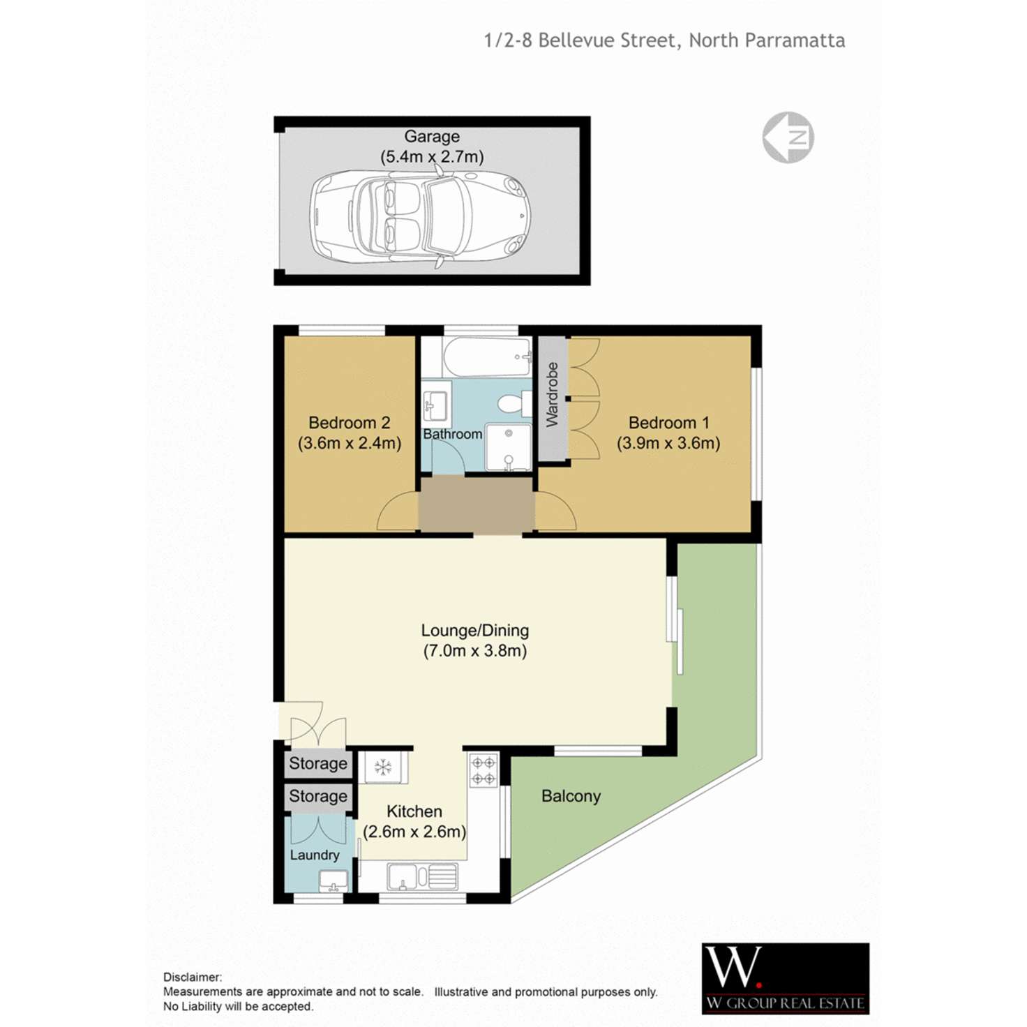 Floorplan of Homely apartment listing, 1/2 - 8 Bellevue Street, North Parramatta NSW 2151