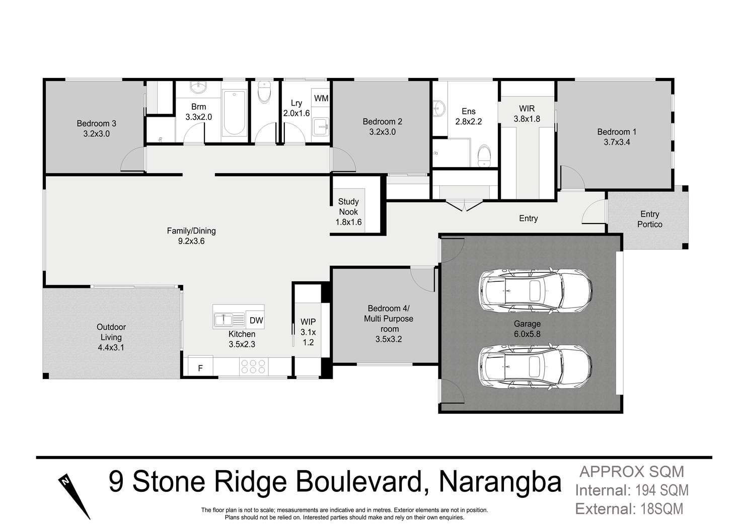 Floorplan of Homely house listing, 9 Stone Ridge Boulevard, Narangba QLD 4504