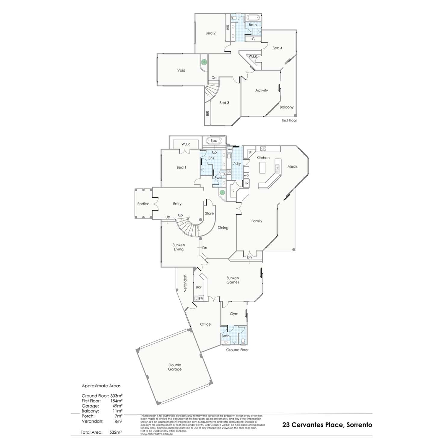 Floorplan of Homely house listing, 23 Cervantes Place, Sorrento WA 6020