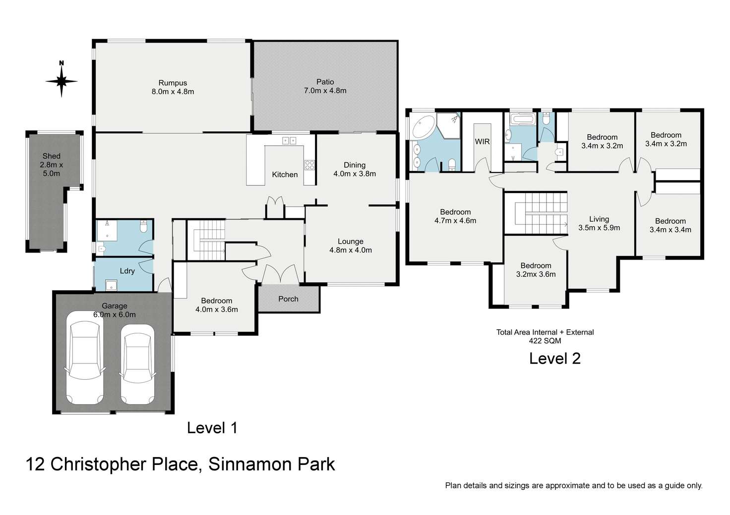 Floorplan of Homely house listing, 12 Christopher Place, Sinnamon Park QLD 4073