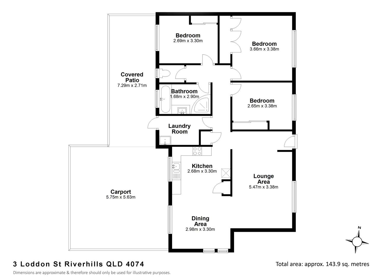 Floorplan of Homely house listing, 3 Loddon Street, Riverhills QLD 4074