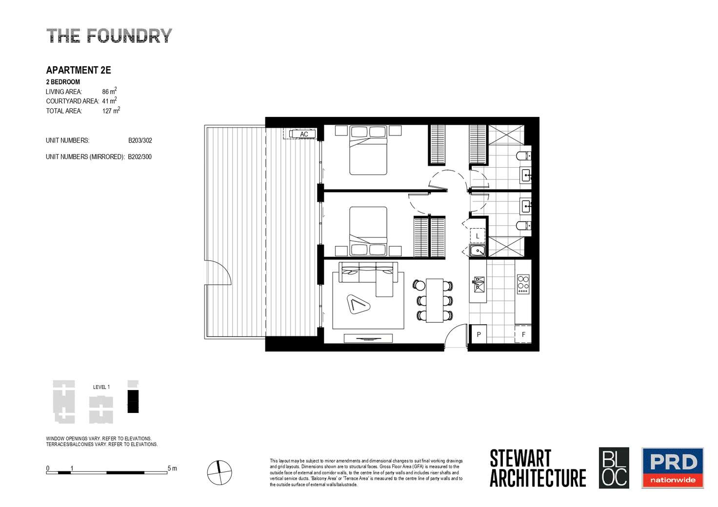 Floorplan of Homely unit listing, B203/302 Brunker Road, Adamstown NSW 2289