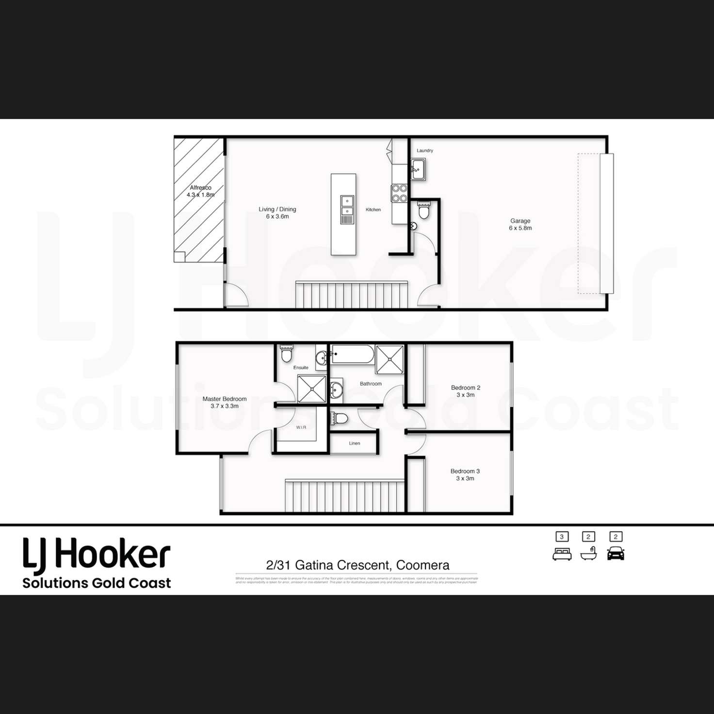 Floorplan of Homely townhouse listing, 2/31 Gatina Crescent, Coomera QLD 4209