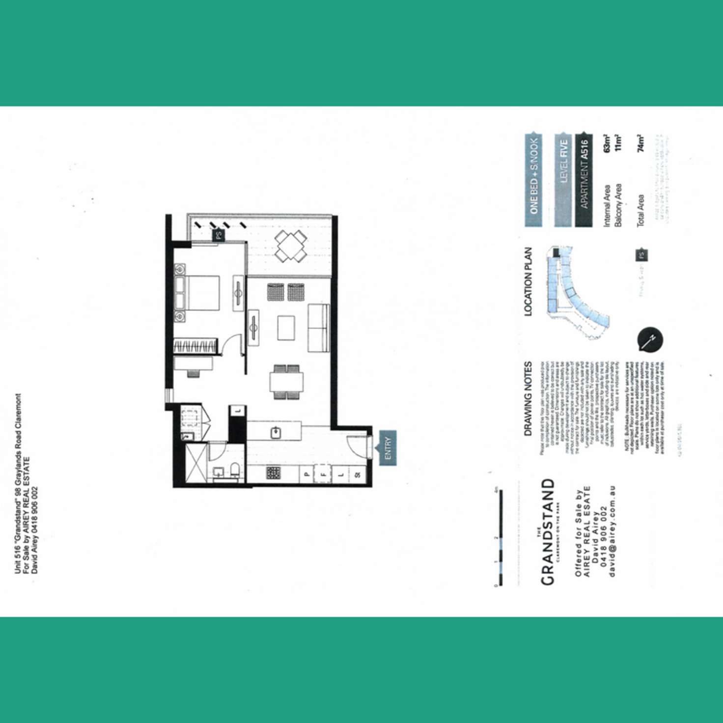 Floorplan of Homely unit listing, 516/8 Graylands Road, Claremont WA 6010