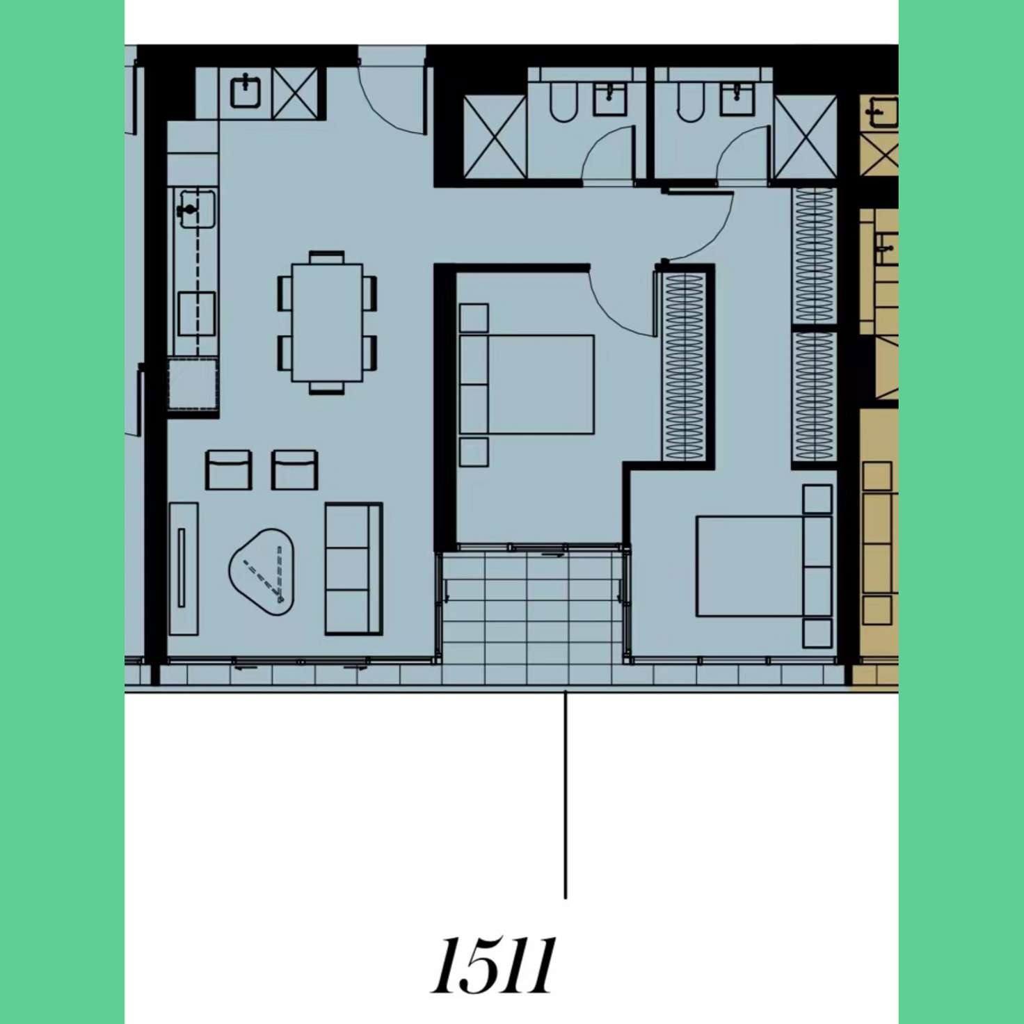 Floorplan of Homely apartment listing, Lv15/301 Botany Road, Zetland NSW 2017