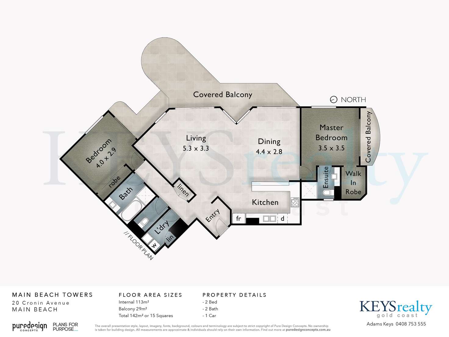 Floorplan of Homely apartment listing, 19/20 Cronin Avenue, Main Beach QLD 4217