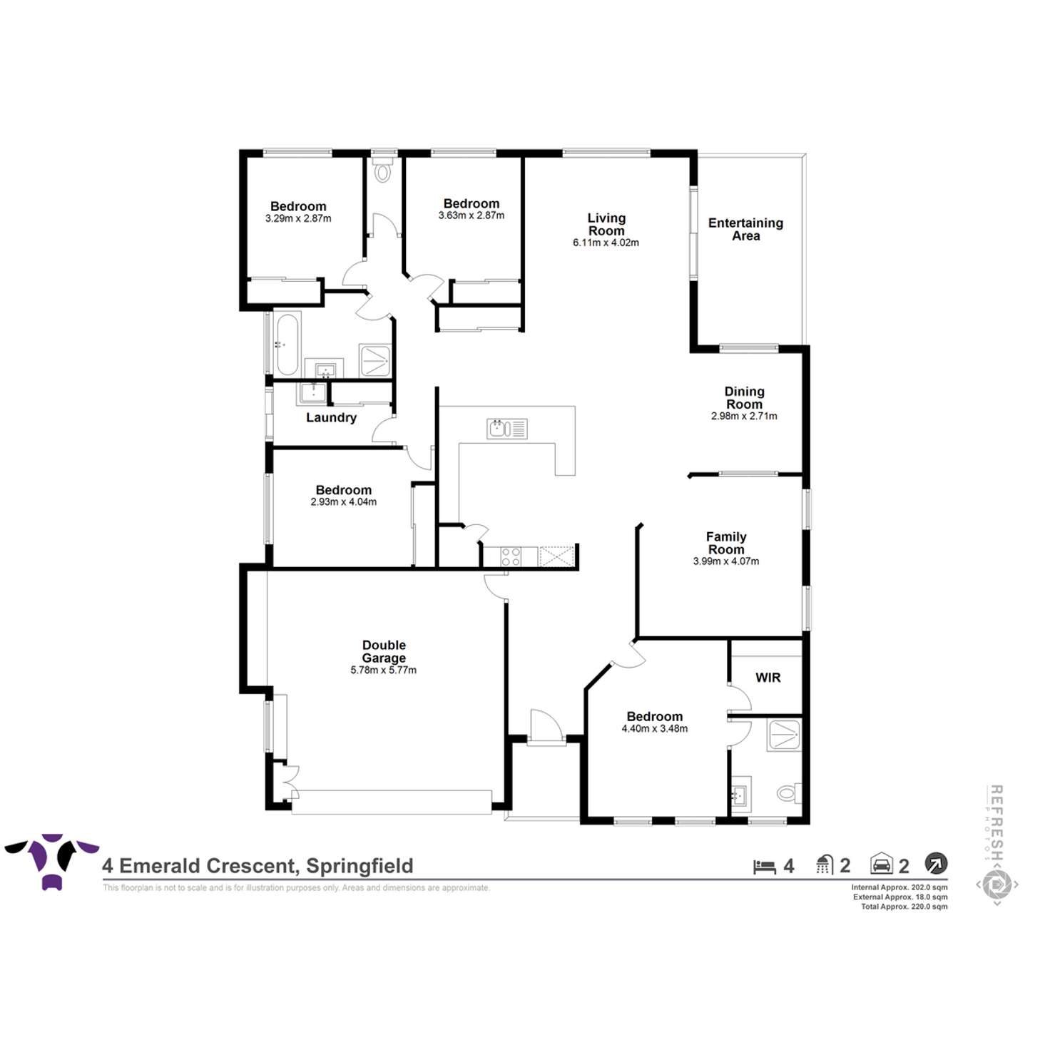 Floorplan of Homely house listing, 4 Emerald Crescent, Springfield QLD 4300