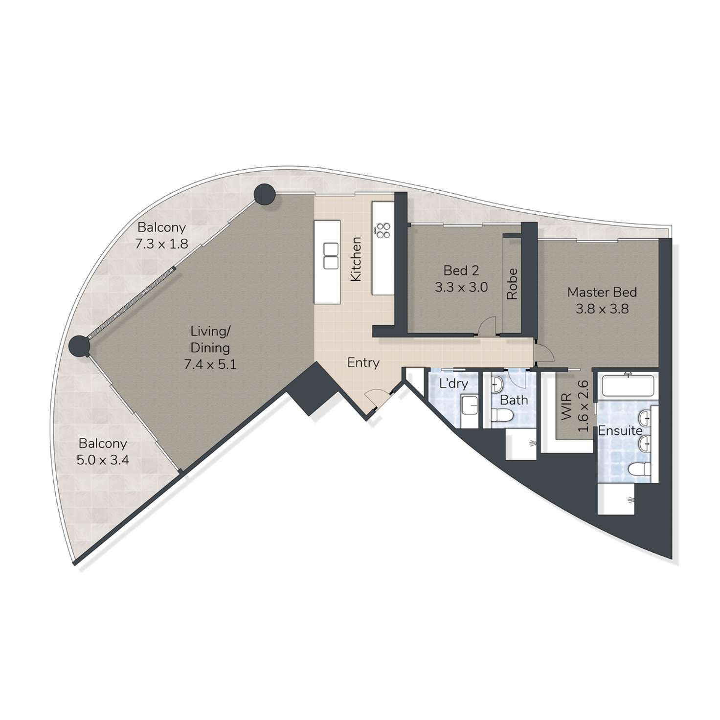 Floorplan of Homely apartment listing, 22507/21 Elizabeth Avenue, Broadbeach QLD 4218