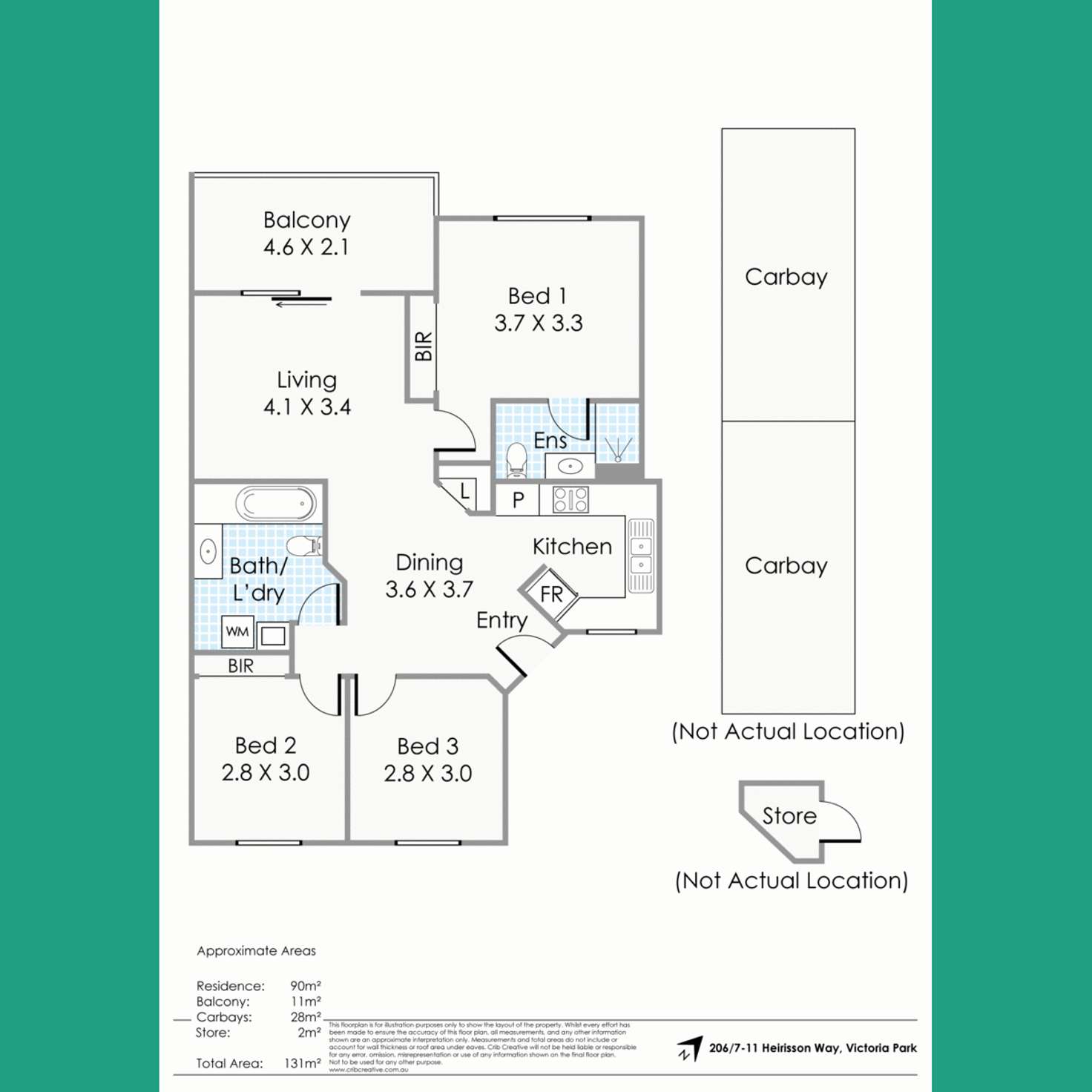Floorplan of Homely apartment listing, 206/7-11 Heirisson Way, Victoria Park WA 6100
