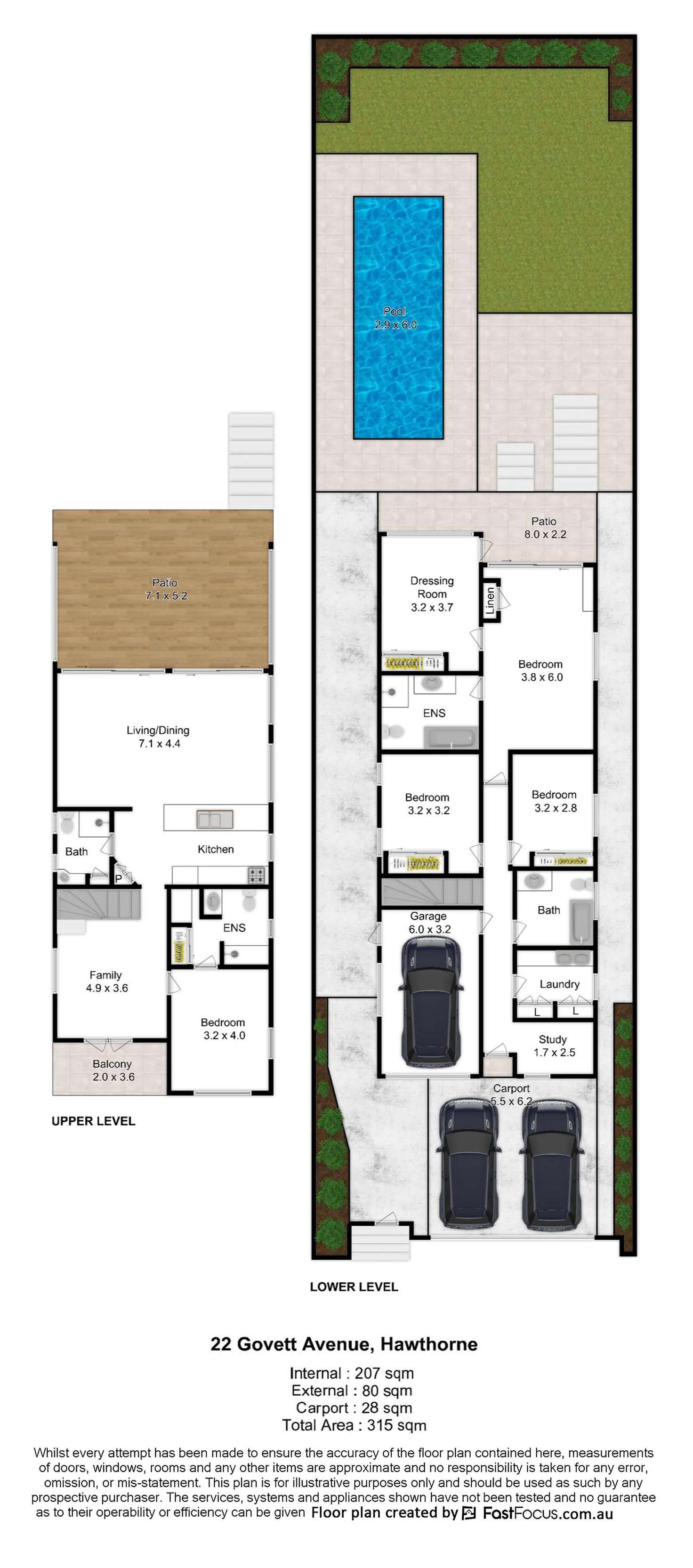 Floorplan of Homely house listing, 22 Govett Avenue, Hawthorne QLD 4171