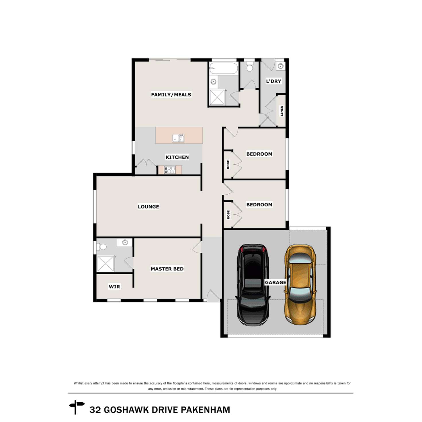 Floorplan of Homely house listing, 32 Goshawk Drive, Pakenham VIC 3810