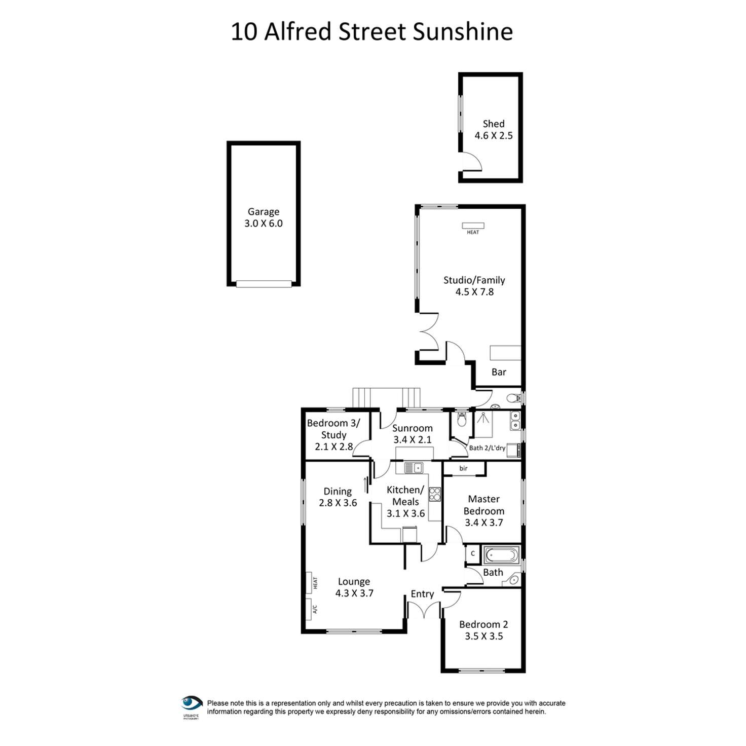 Floorplan of Homely house listing, 10 Alfred Street, Sunshine VIC 3020