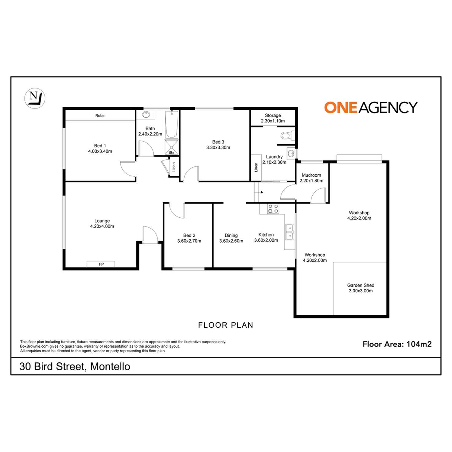 Floorplan of Homely house listing, 30 Bird Street, Montello TAS 7320
