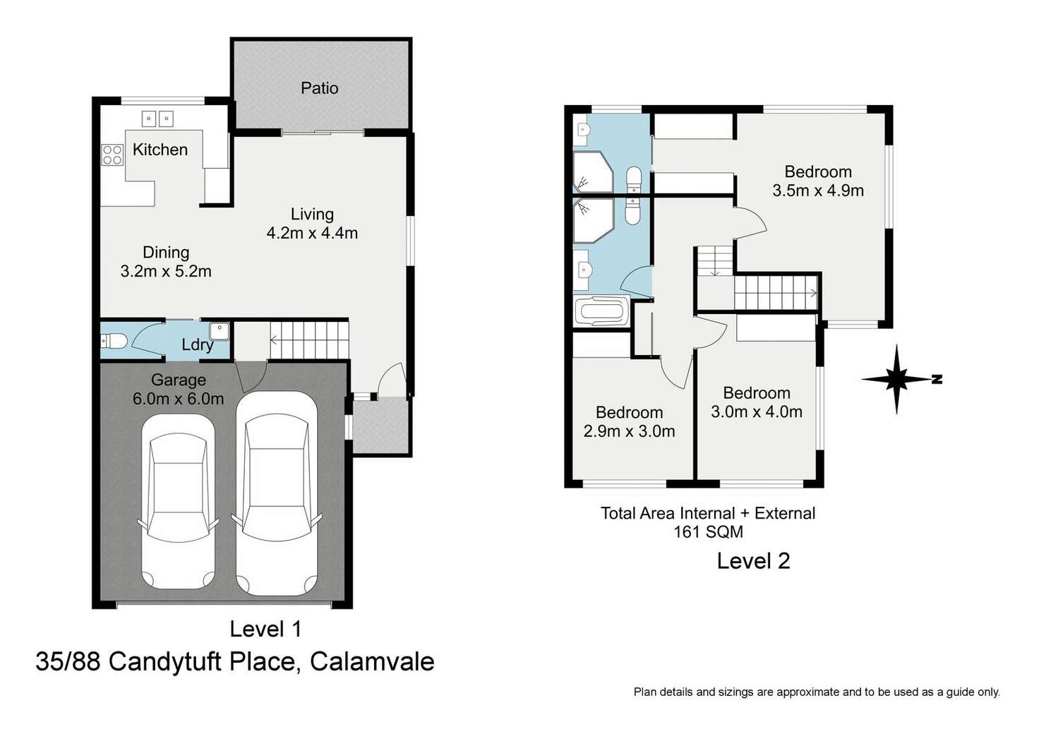 Floorplan of Homely townhouse listing, 35/88 Candytuft Place, Calamvale QLD 4116