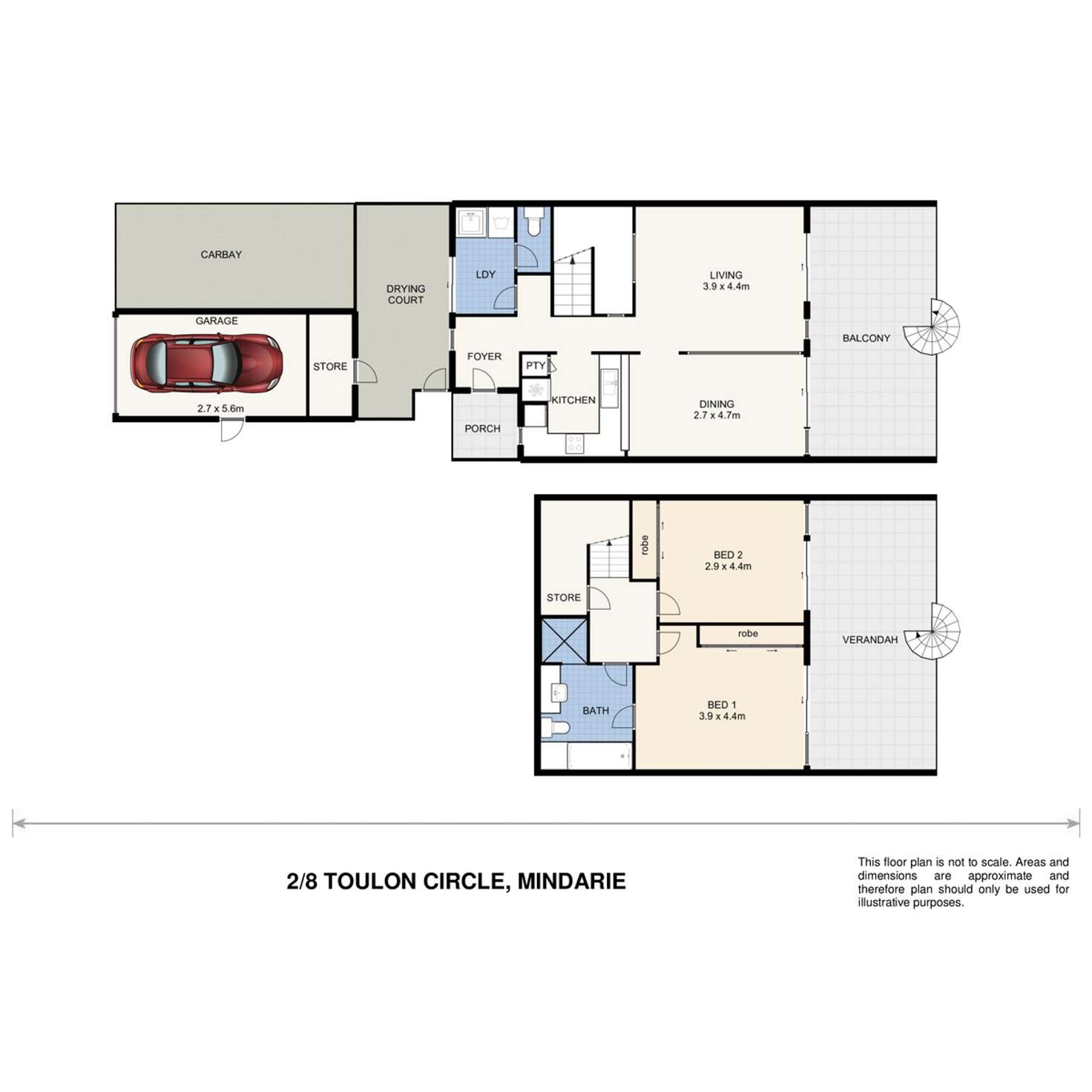 Floorplan of Homely house listing, 2/8 Toulon Circle, Mindarie WA 6030