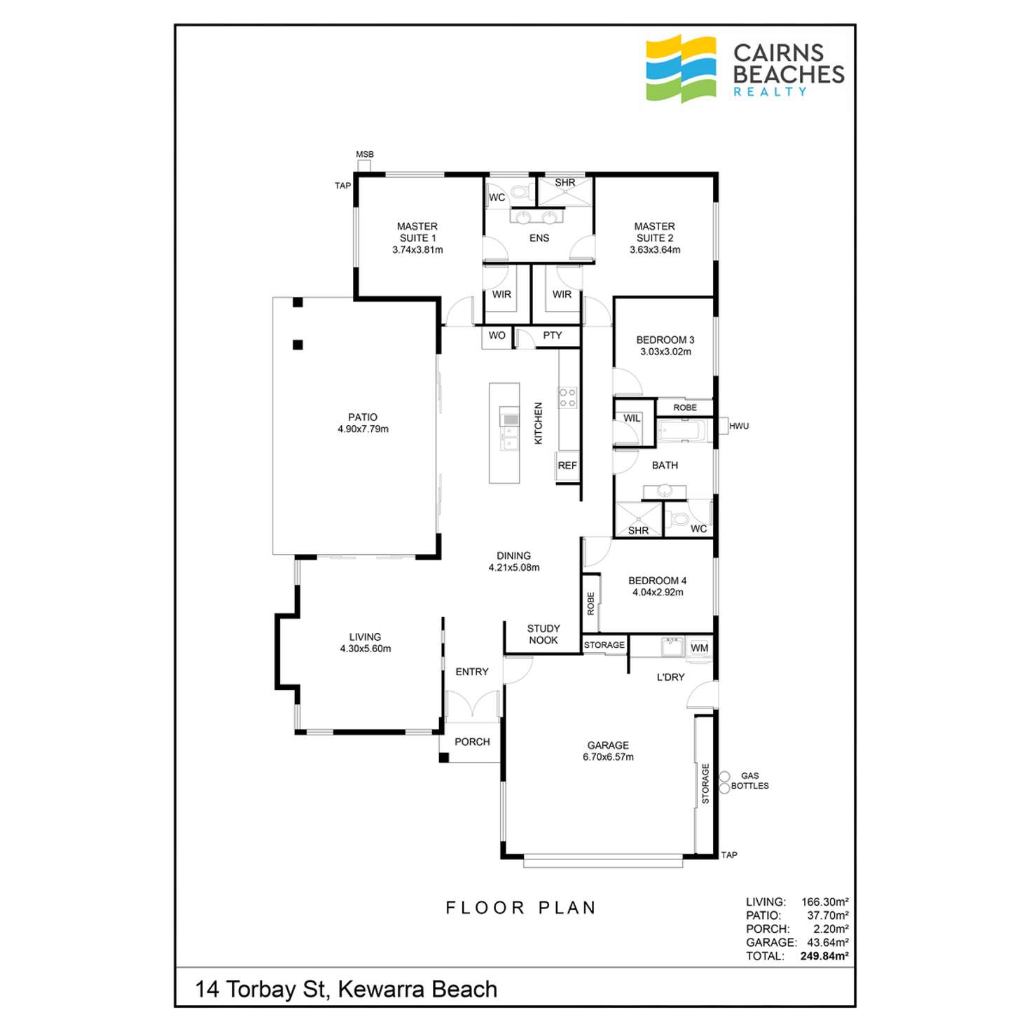 Floorplan of Homely house listing, 14 Torbay Street, Kewarra Beach QLD 4879