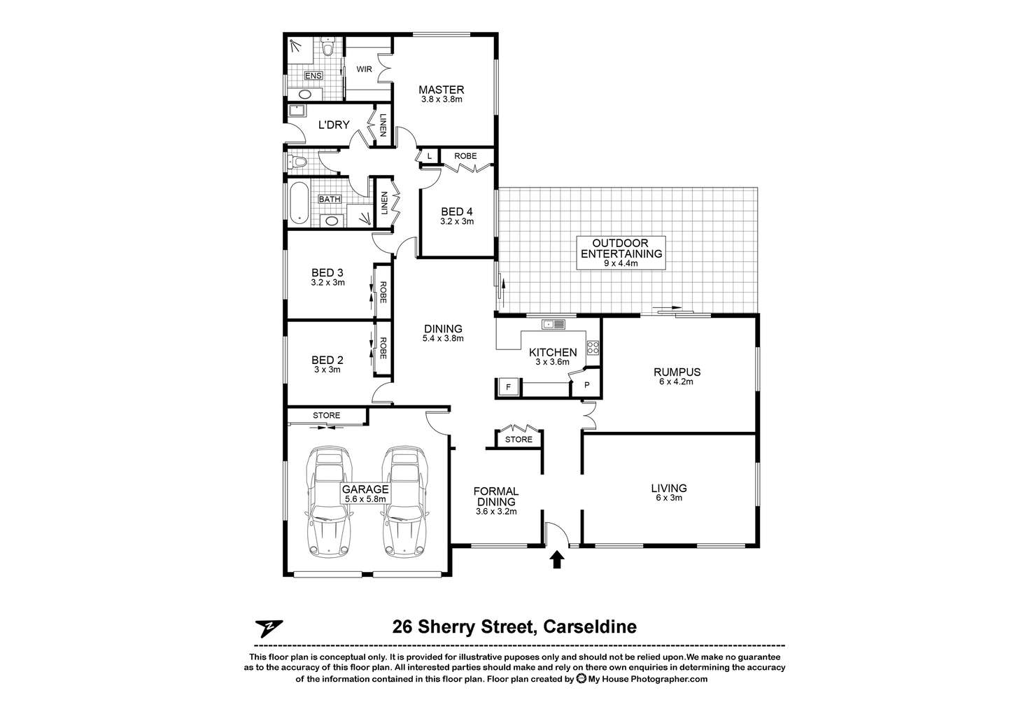 Floorplan of Homely house listing, 26 Sherry Street, Carseldine QLD 4034