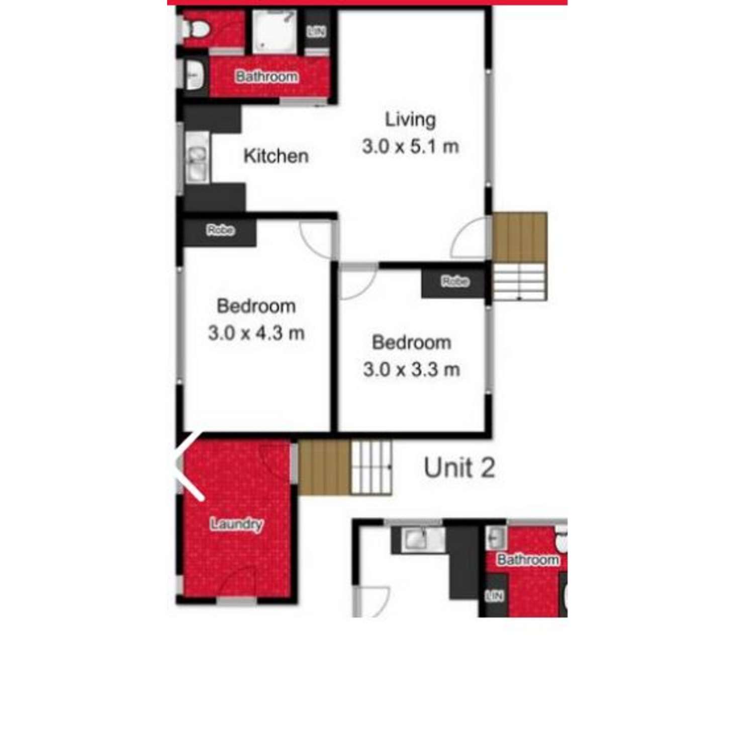 Floorplan of Homely unit listing, 2/78 Seaview Avenue, Safety Beach VIC 3936