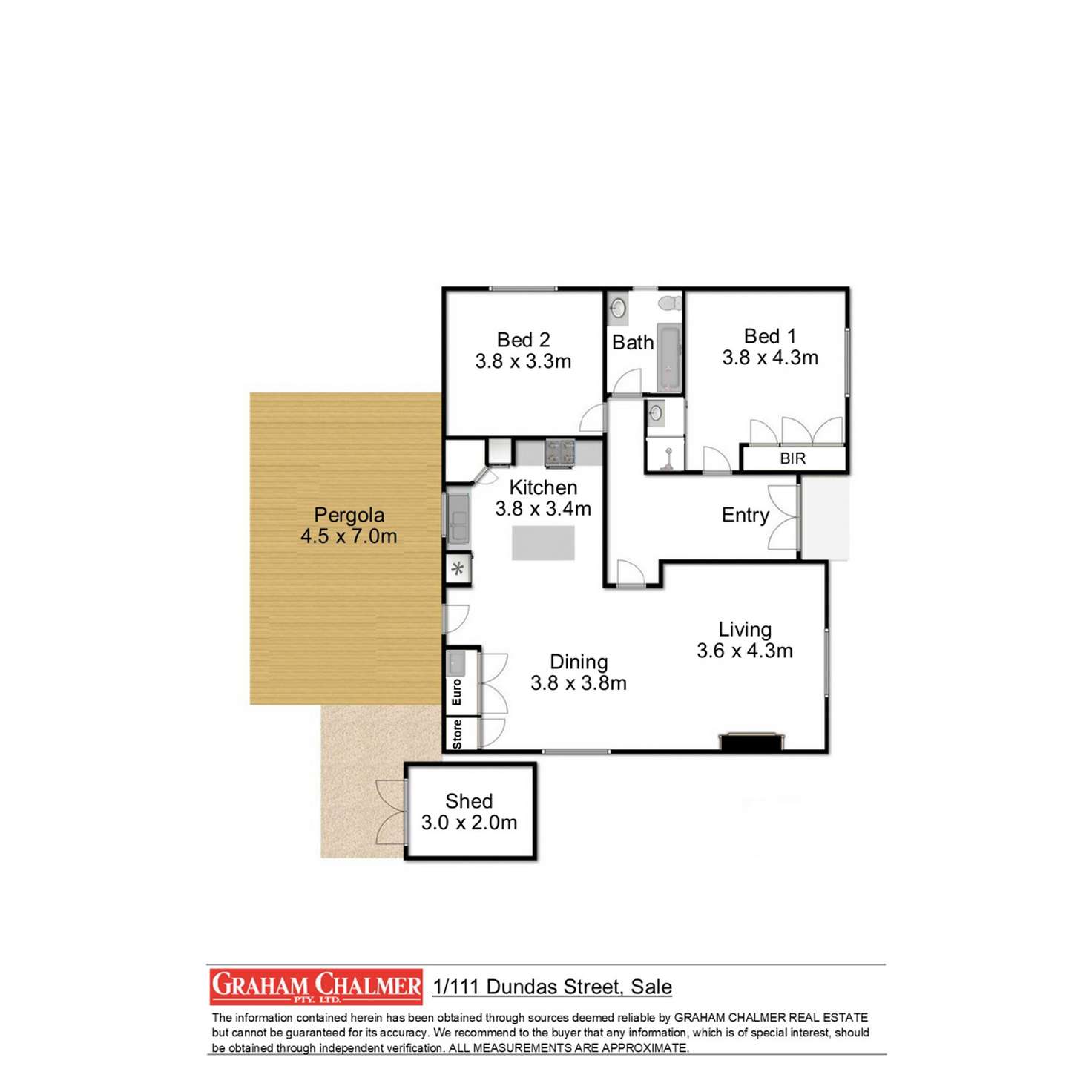 Floorplan of Homely house listing, 1/111-113 Dundas Street, Sale VIC 3850