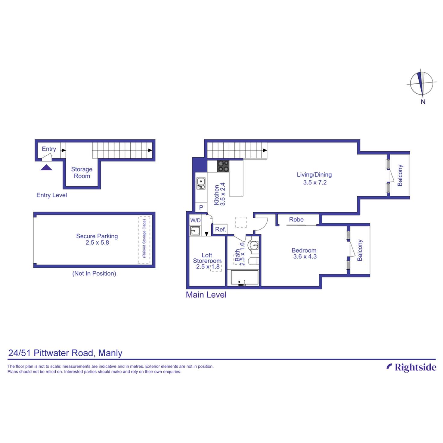 Floorplan of Homely apartment listing, 24/51 Pittwater Road, Manly NSW 2095