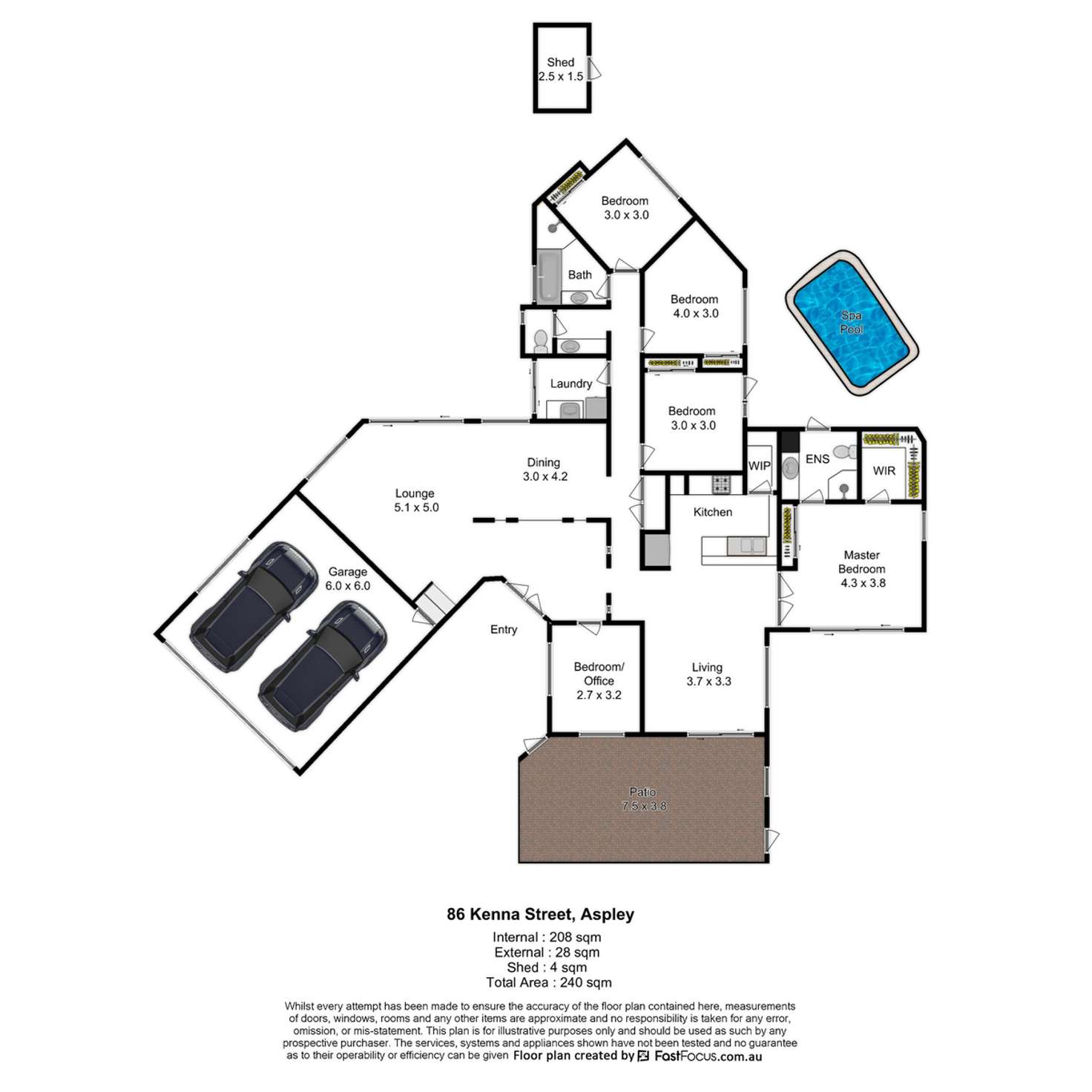 Floorplan of Homely house listing, 86 Kenna Street, Aspley QLD 4034