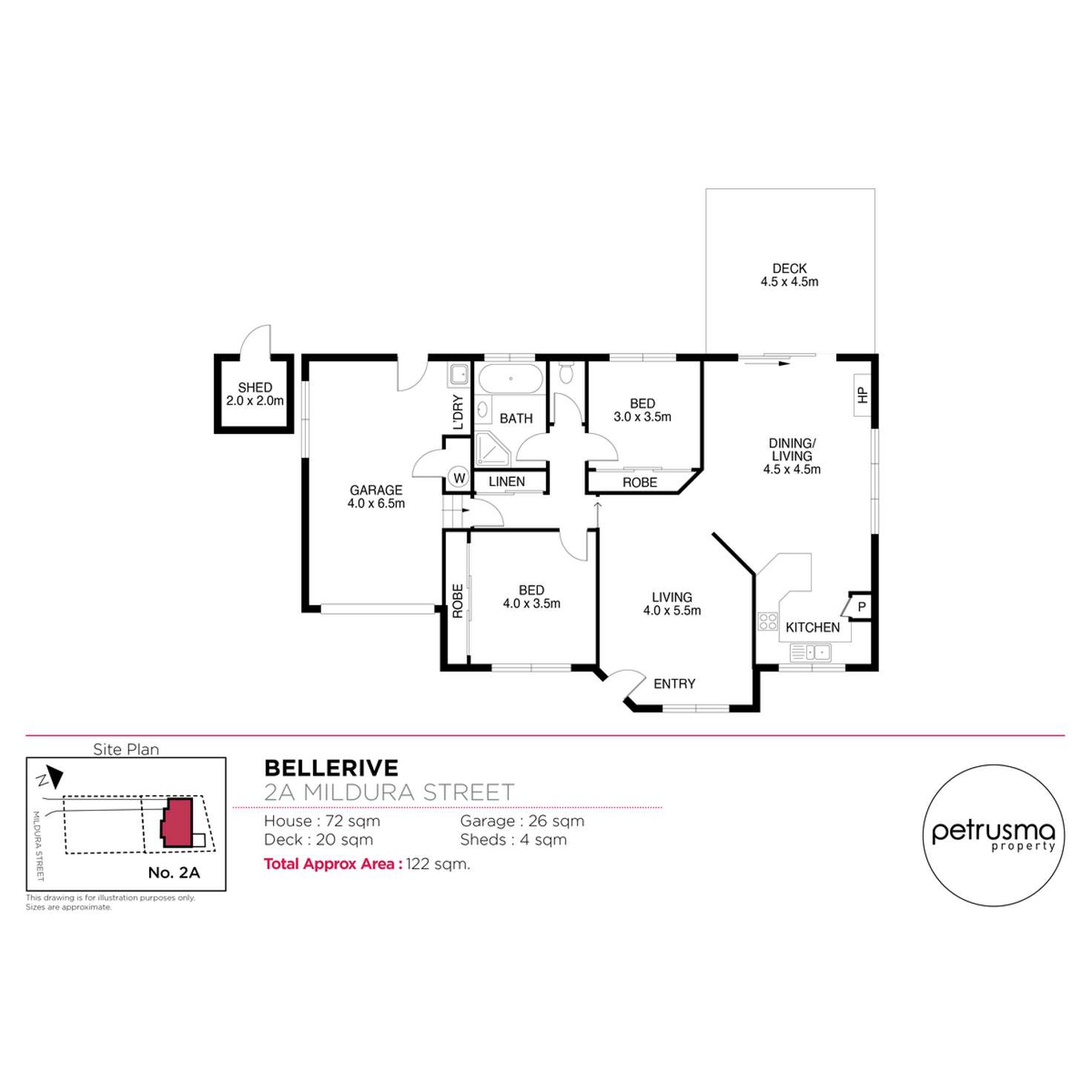 Floorplan of Homely house listing, 2A Mildura Street, Bellerive TAS 7018