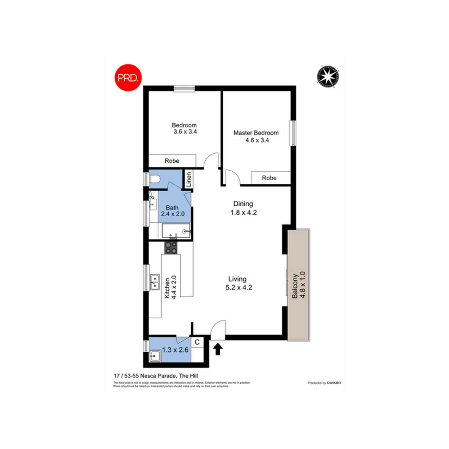 Floorplan of Homely unit listing, 17/53-55 Nesca Parade, The Hill NSW 2300