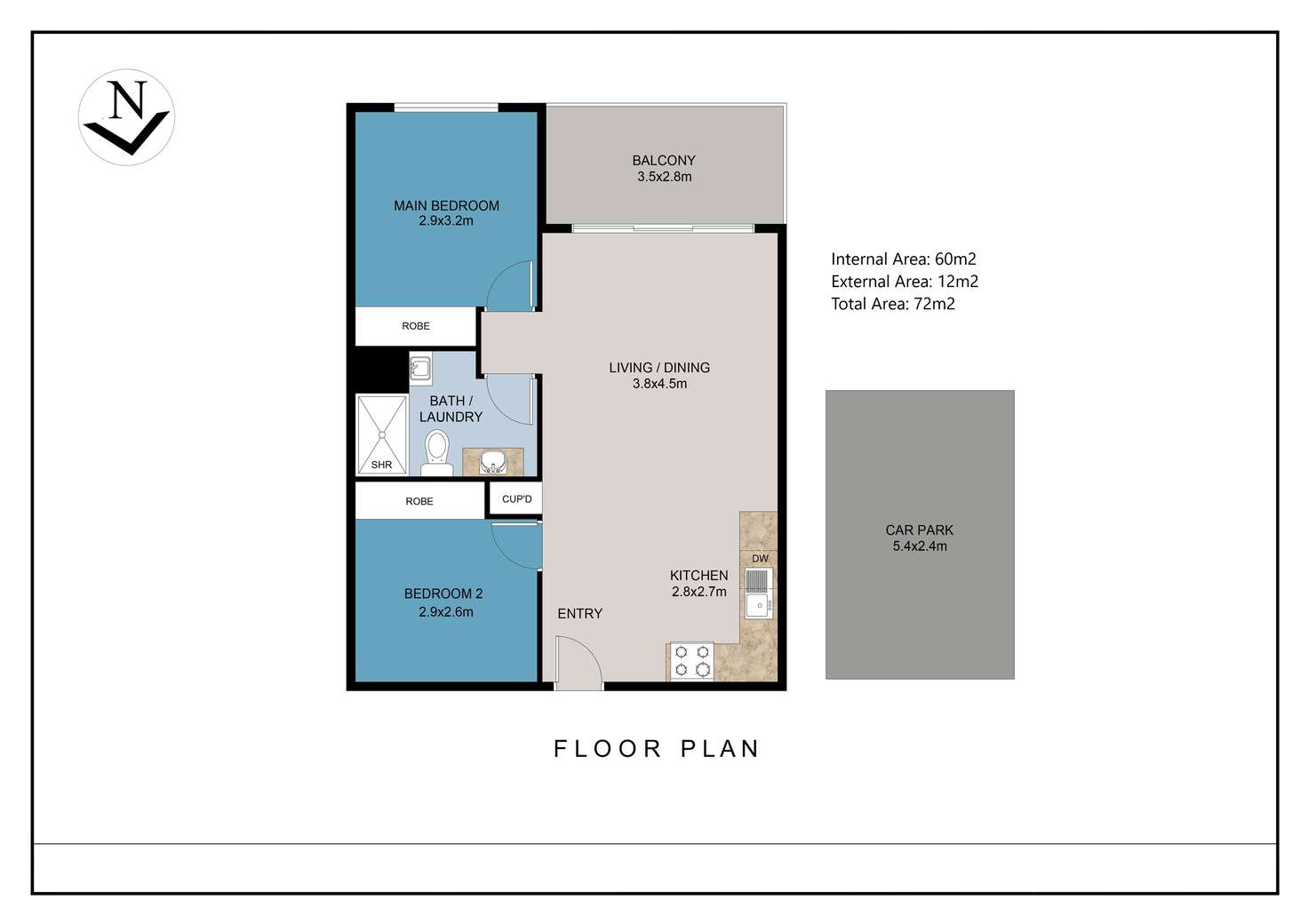 Floorplan of Homely unit listing, 30/11 Lyons Tce, Windsor QLD 4030
